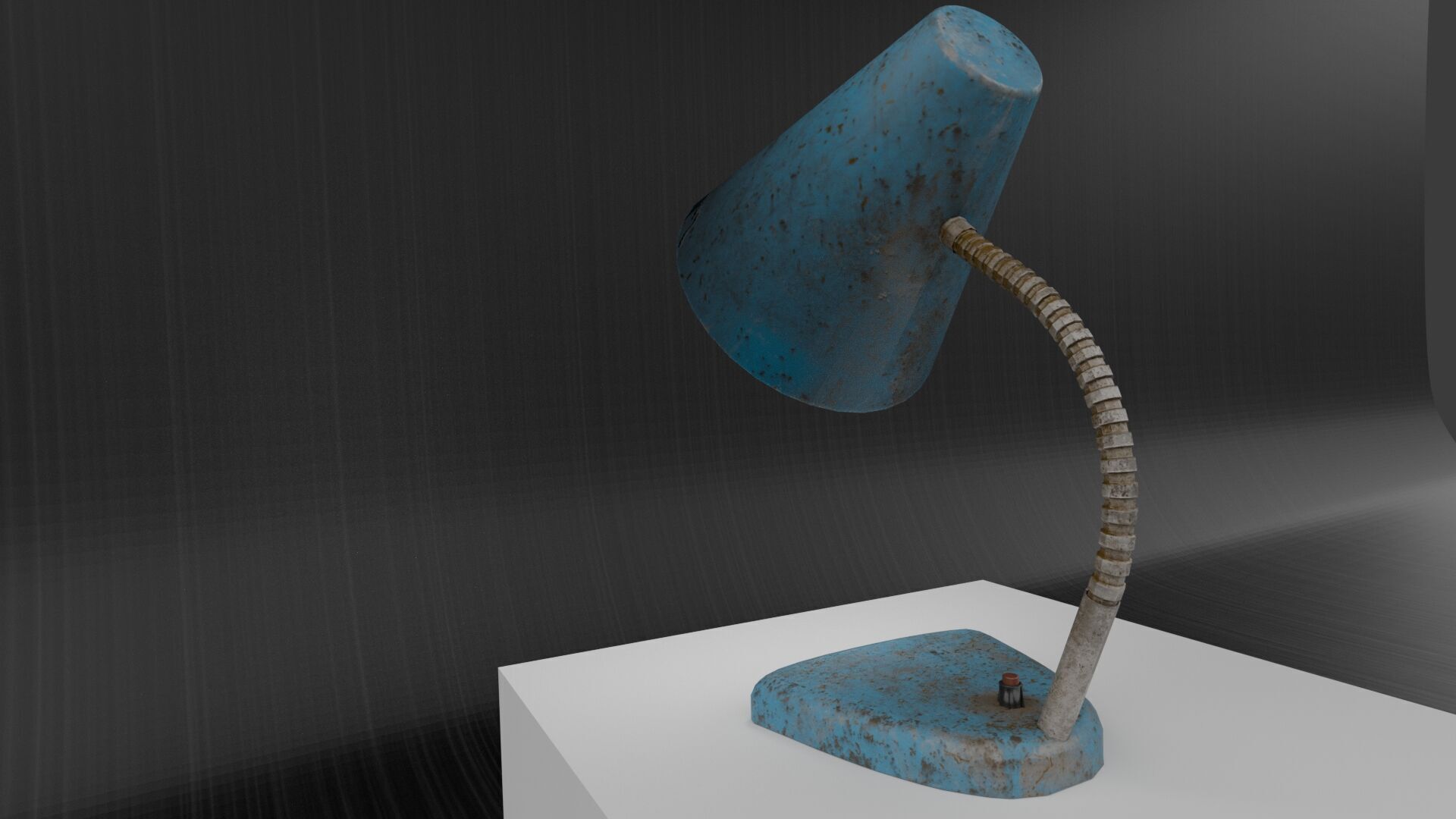 Vintage Rusty Desk Lamp Game-Ready PBR 3D Model Low-poly 3D model_2