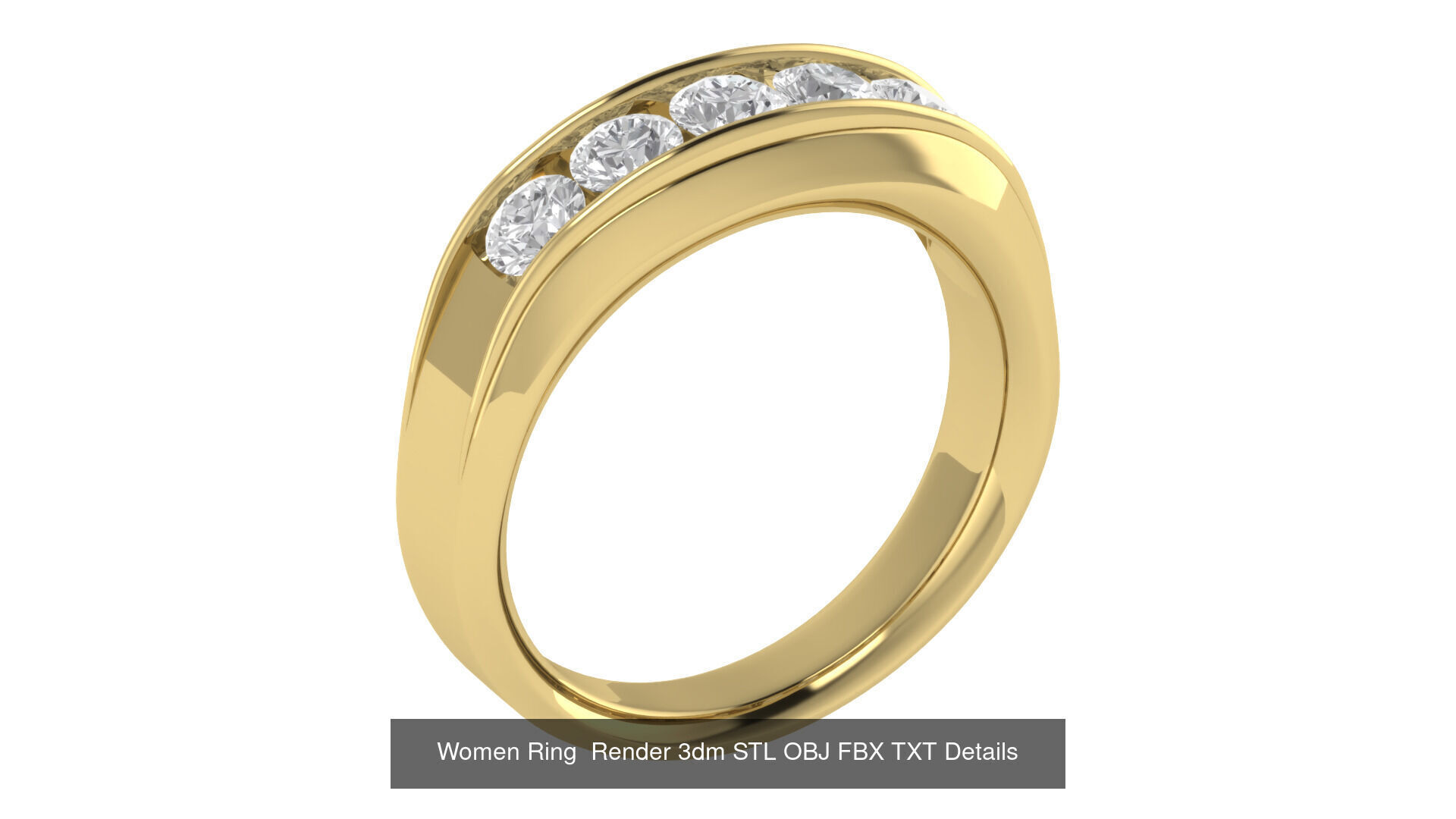 32 Wedding Band Ring Render 3dm STL OBJ FBX Details Collection _34