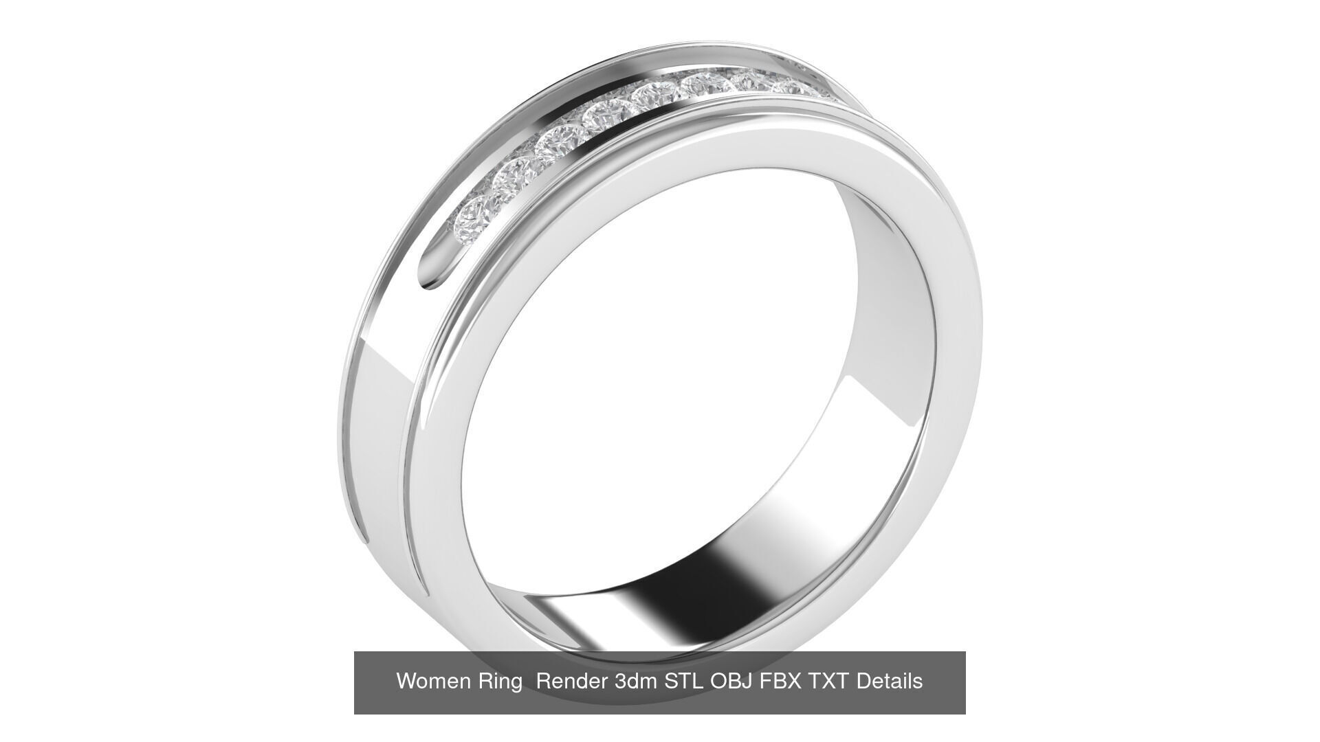 32 Wedding Band Ring Render 3dm STL OBJ FBX Details Collection _30