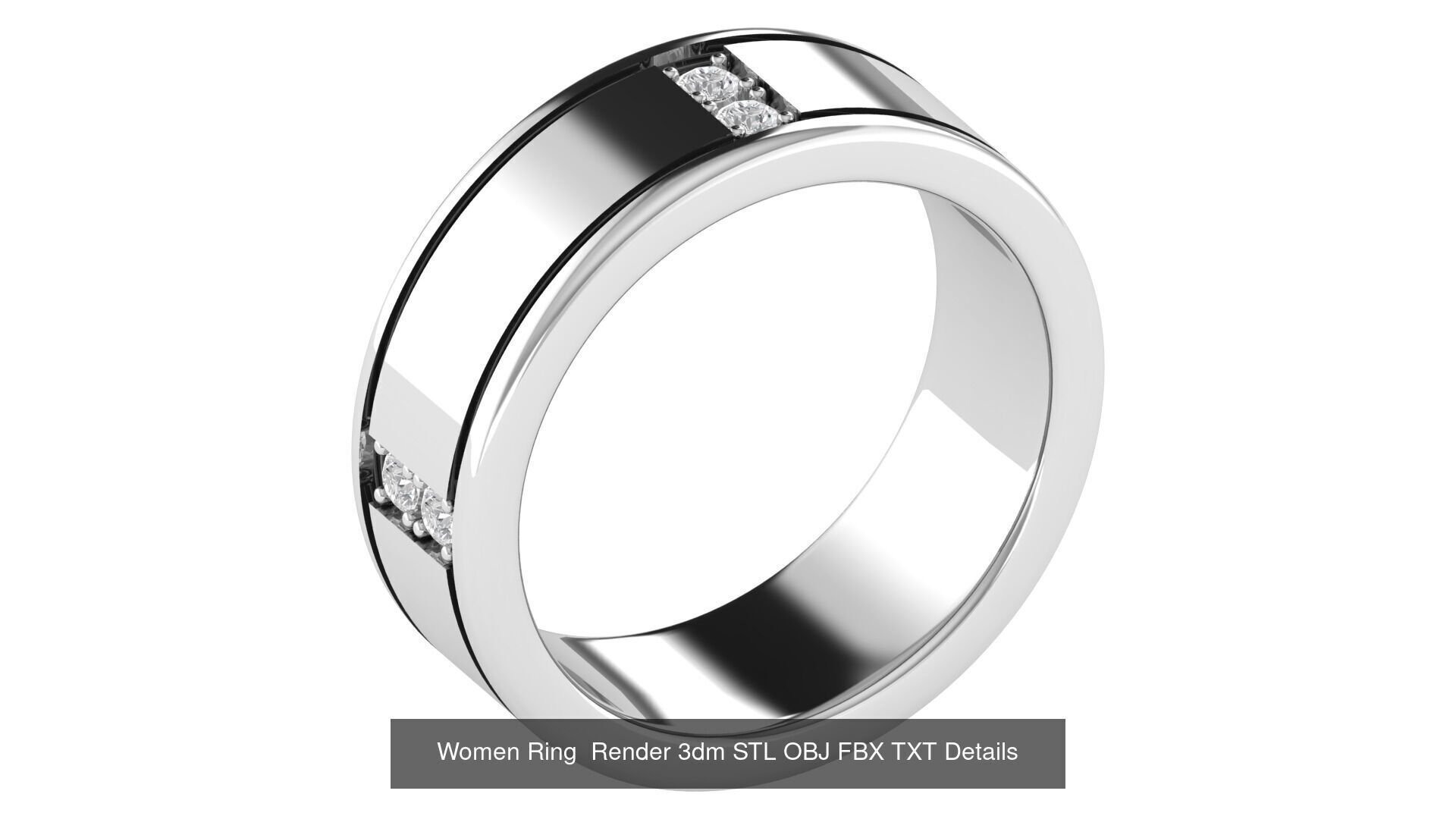 32 Wedding Band Ring Render 3dm STL OBJ FBX Details Collection _25