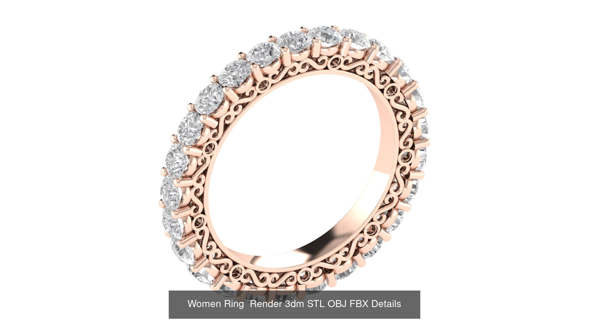 32 Wedding Band Ring Render 3dm STL OBJ FBX Details Collection _12