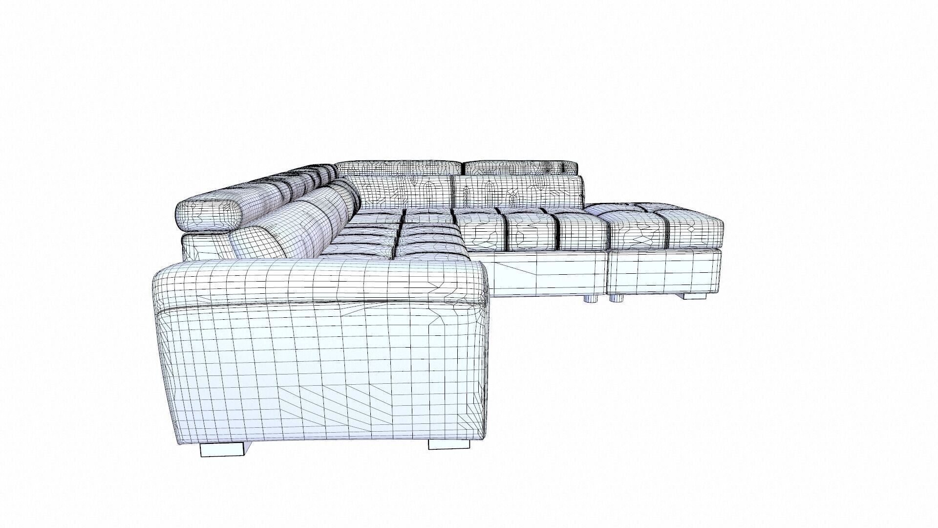 L Shaped Reversible Sectional Sofa 3D model_6