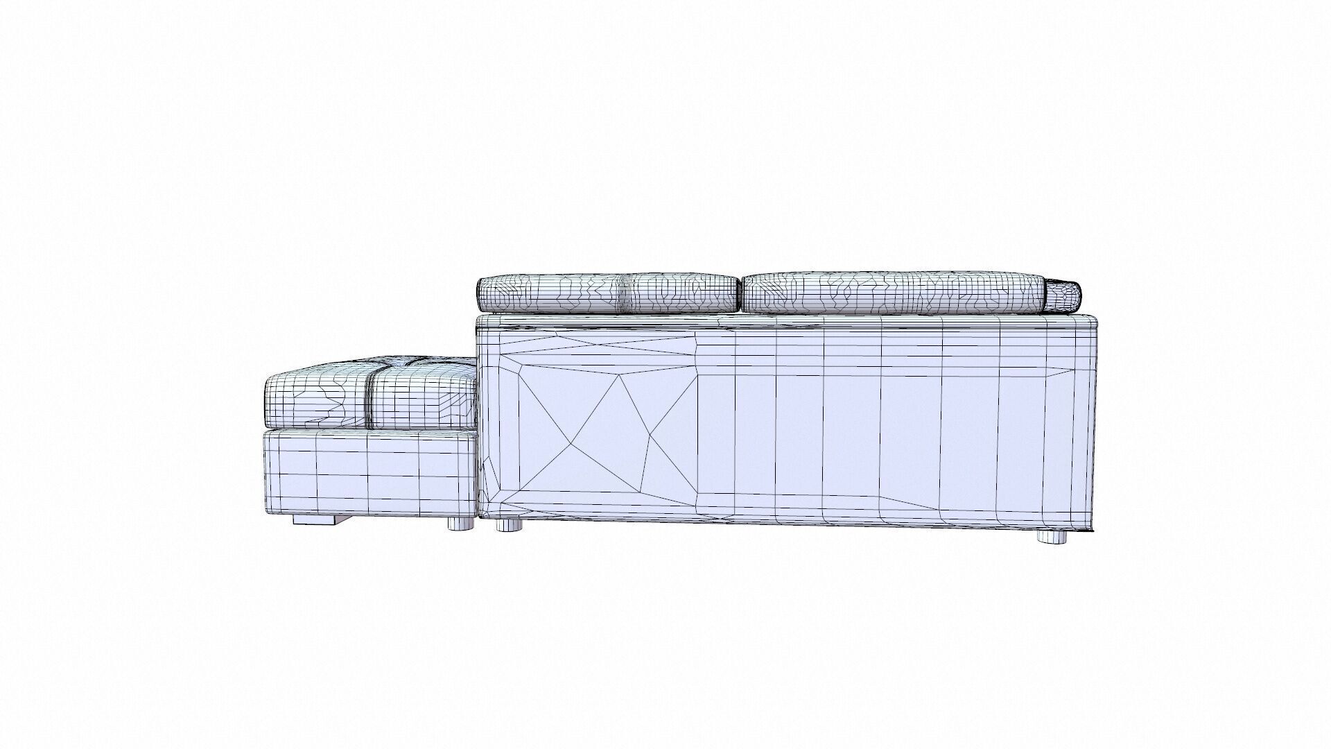 L Shaped Reversible Sectional Sofa 3D model_9