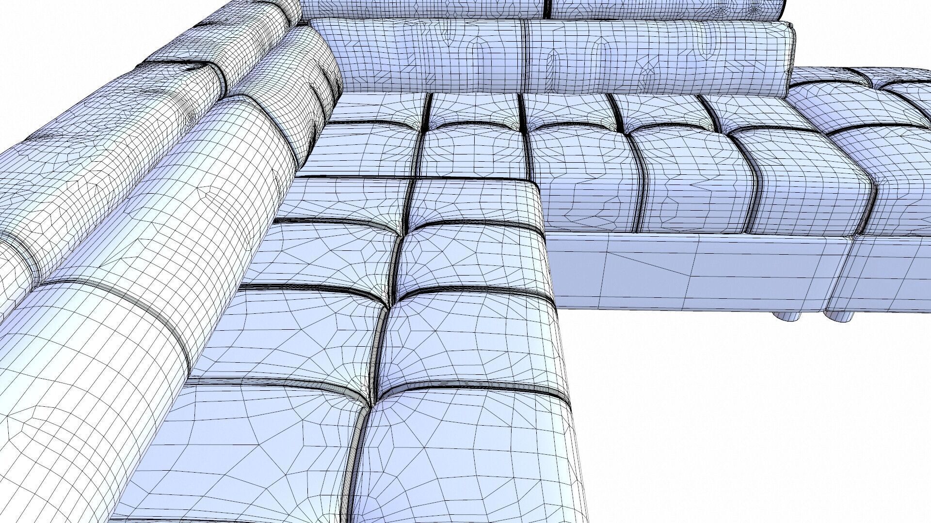 L Shaped Reversible Sectional Sofa 3D model_7