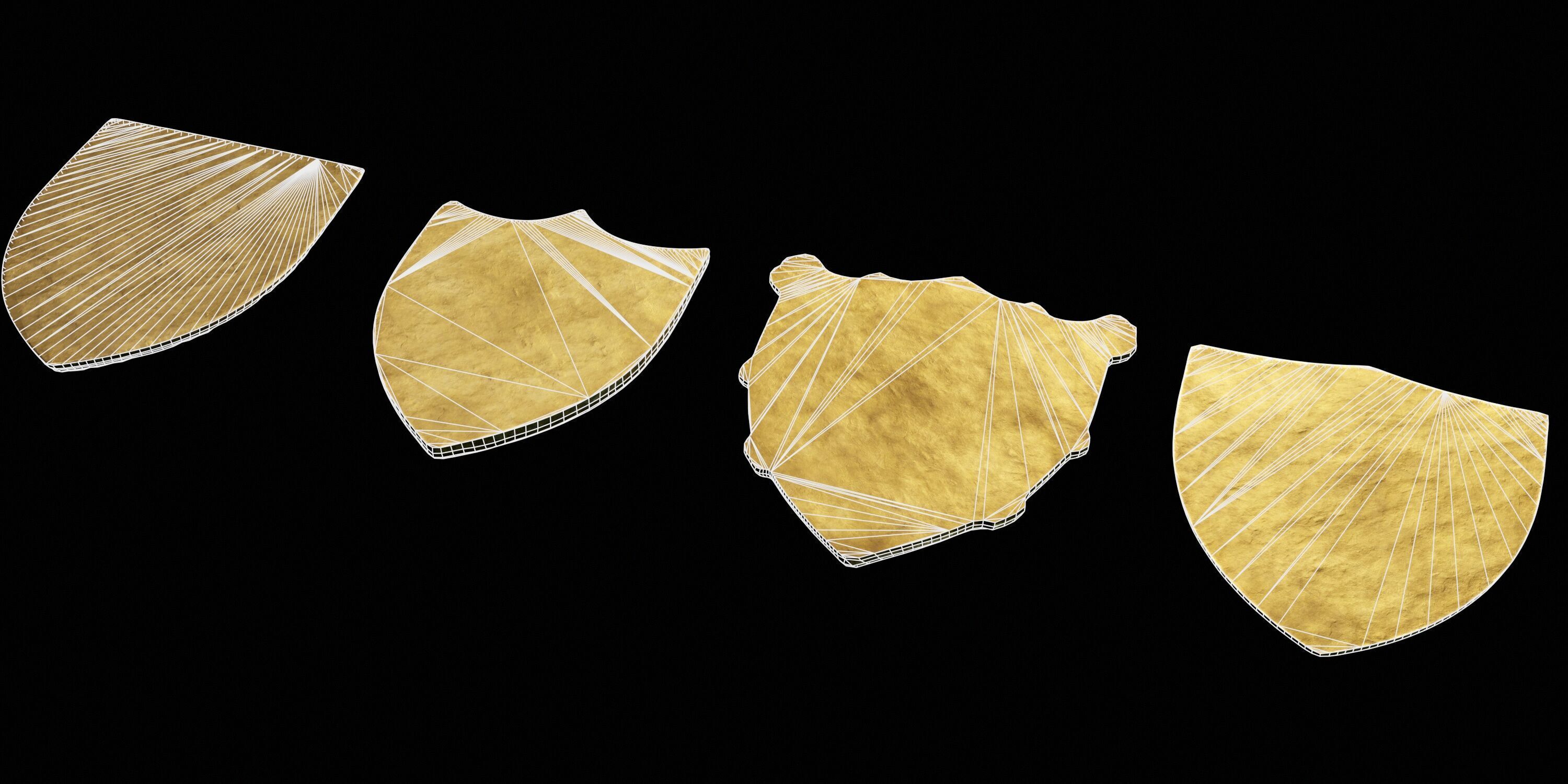 Heraldic Emblem Set PBR Low-poly 3D model_10