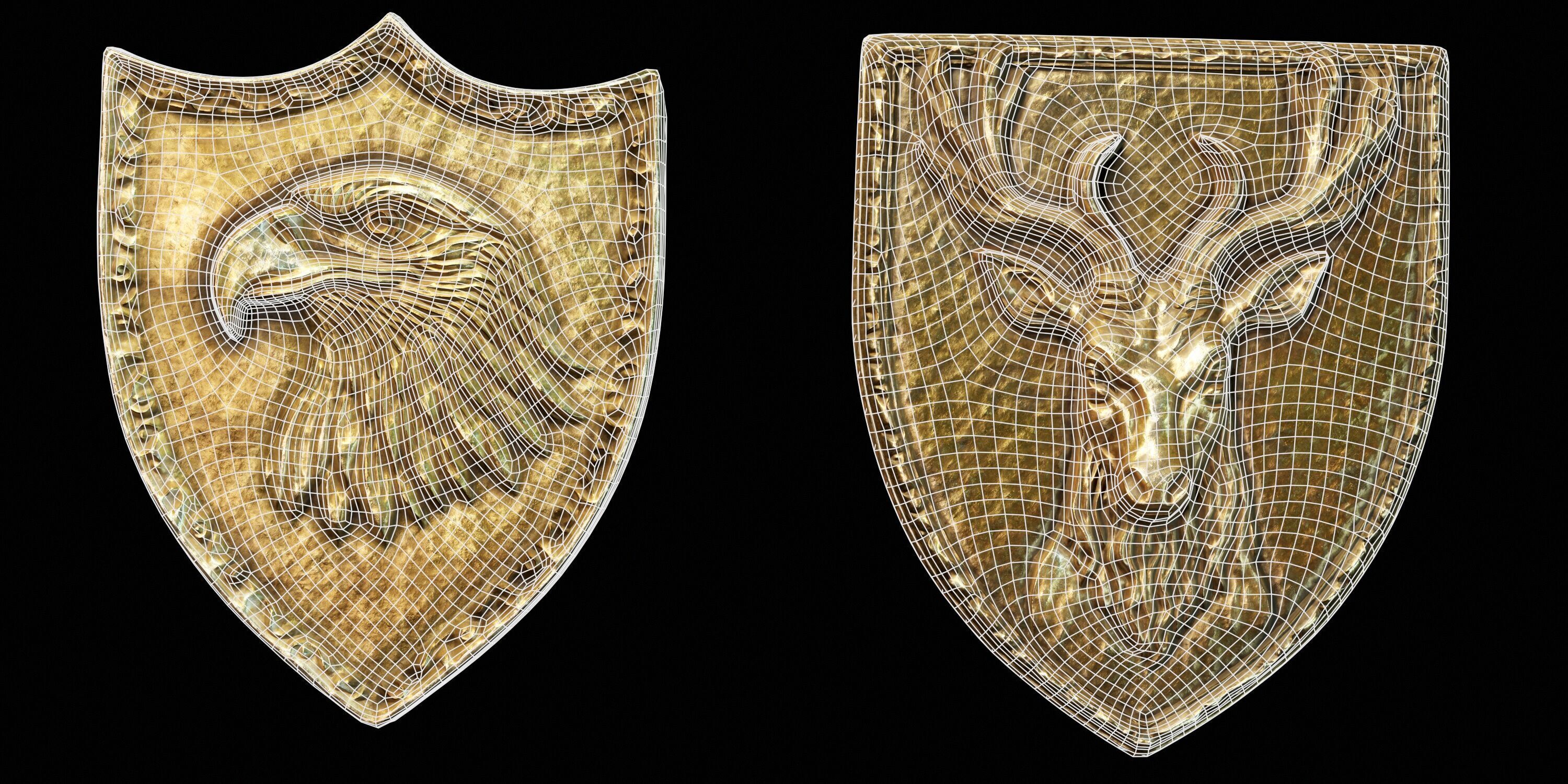 Heraldic Emblem Set PBR Low-poly 3D model_9