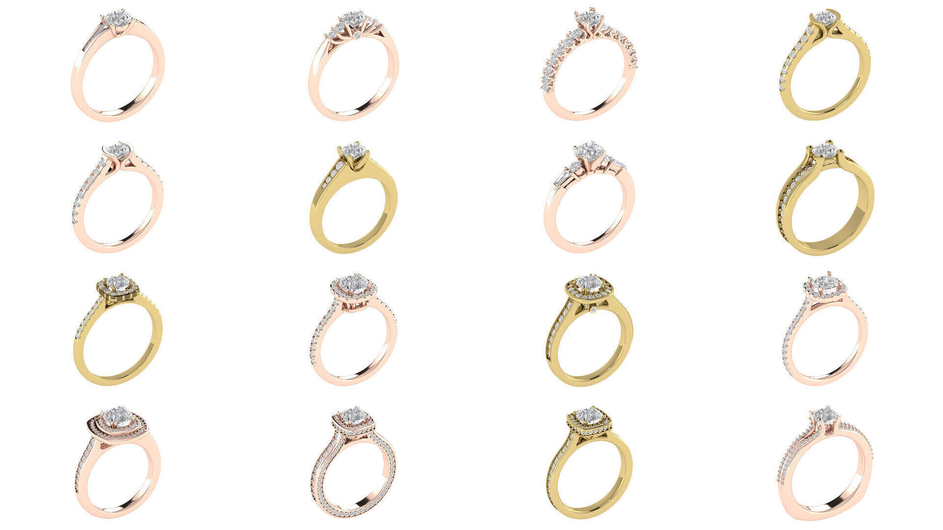 98 Women Ring Render 3dm STL OBJ FBX Details Collection _3