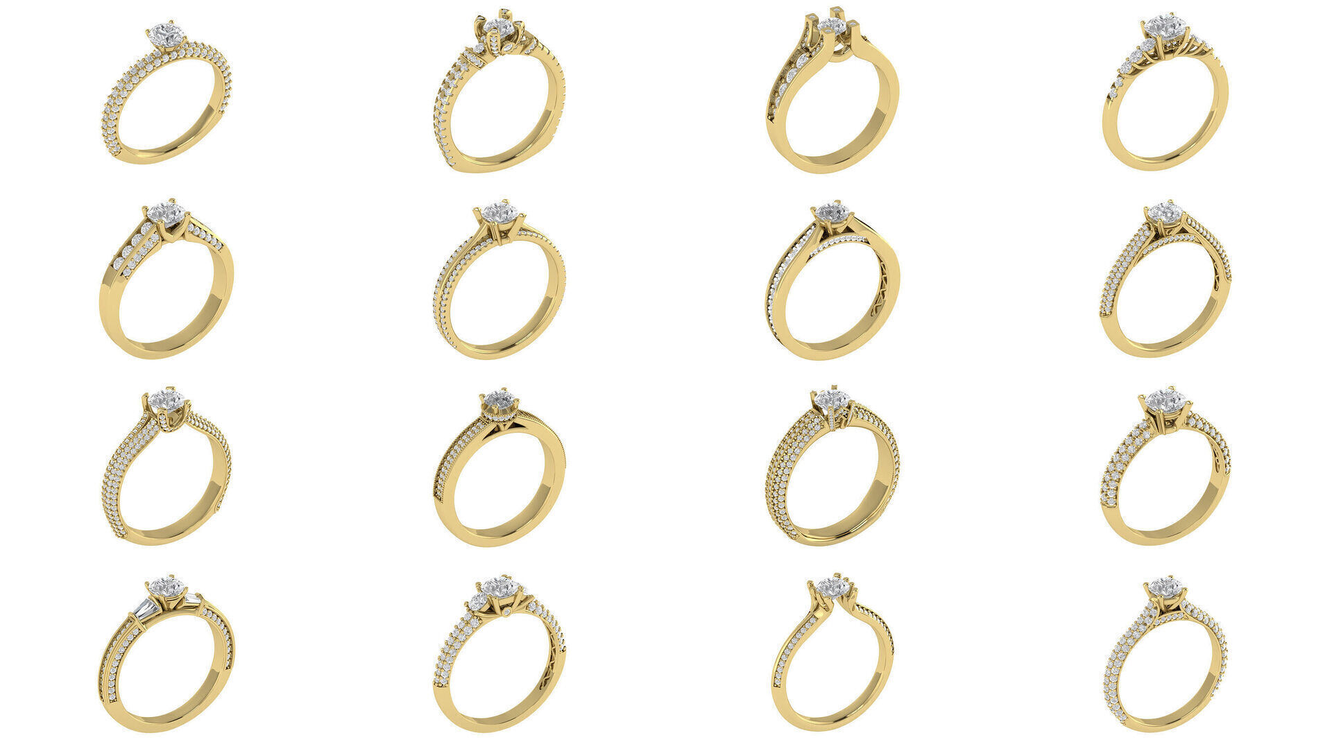 98 Women Ring Render 3dm STL OBJ FBX Details Collection _7