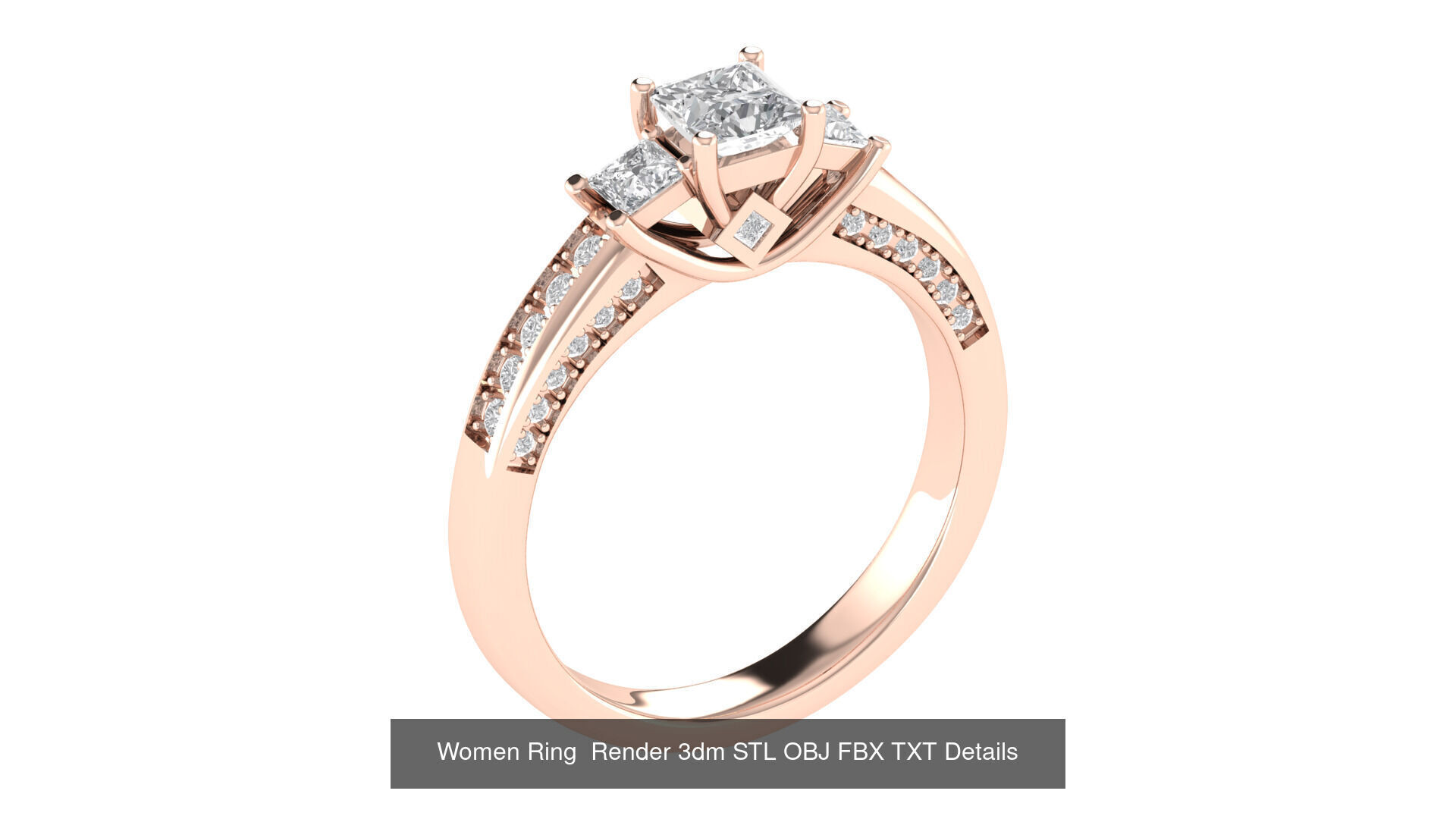 98 Women Ring Render 3dm STL OBJ FBX Details Collection _74