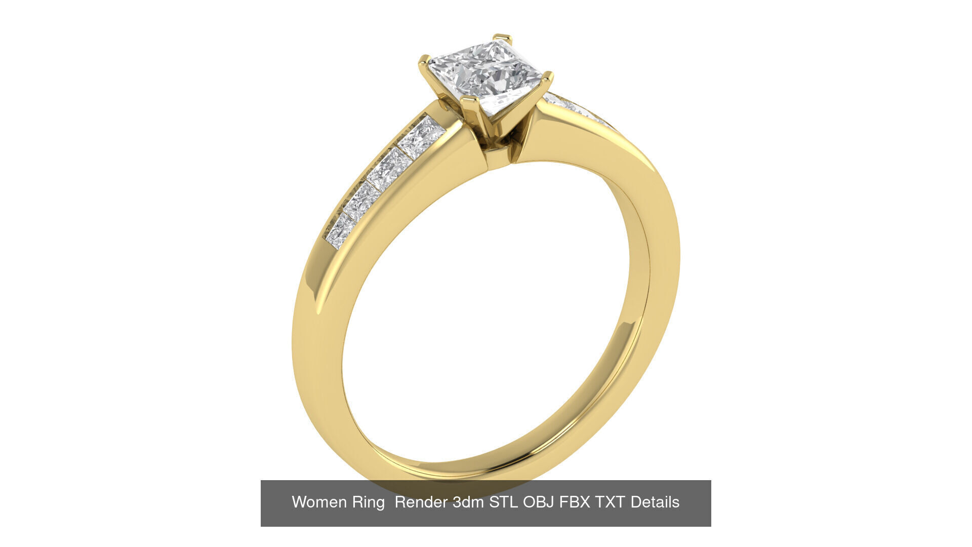 98 Women Ring Render 3dm STL OBJ FBX Details Collection _34