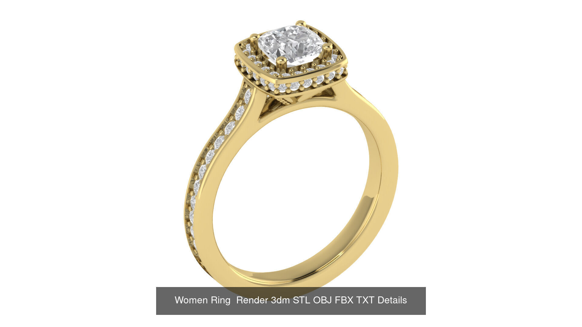 98 Women Ring Render 3dm STL OBJ FBX Details Collection _59