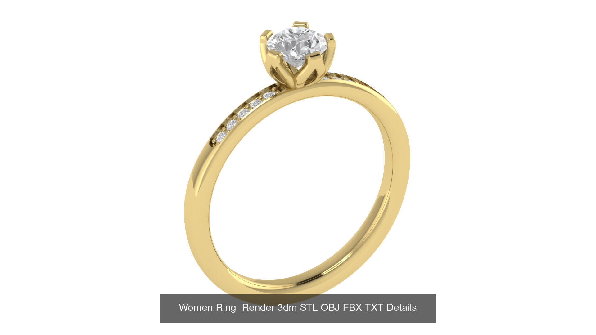 98 Women Ring Render 3dm STL OBJ FBX Details Collection _93
