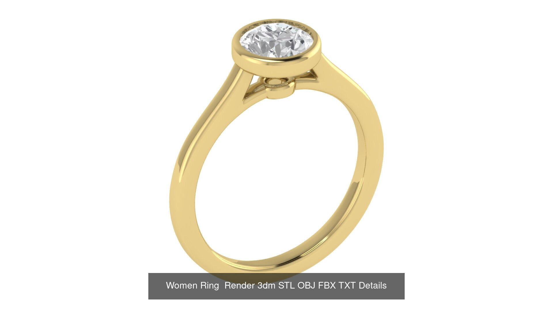 98 Women Ring Render 3dm STL OBJ FBX Details Collection _102