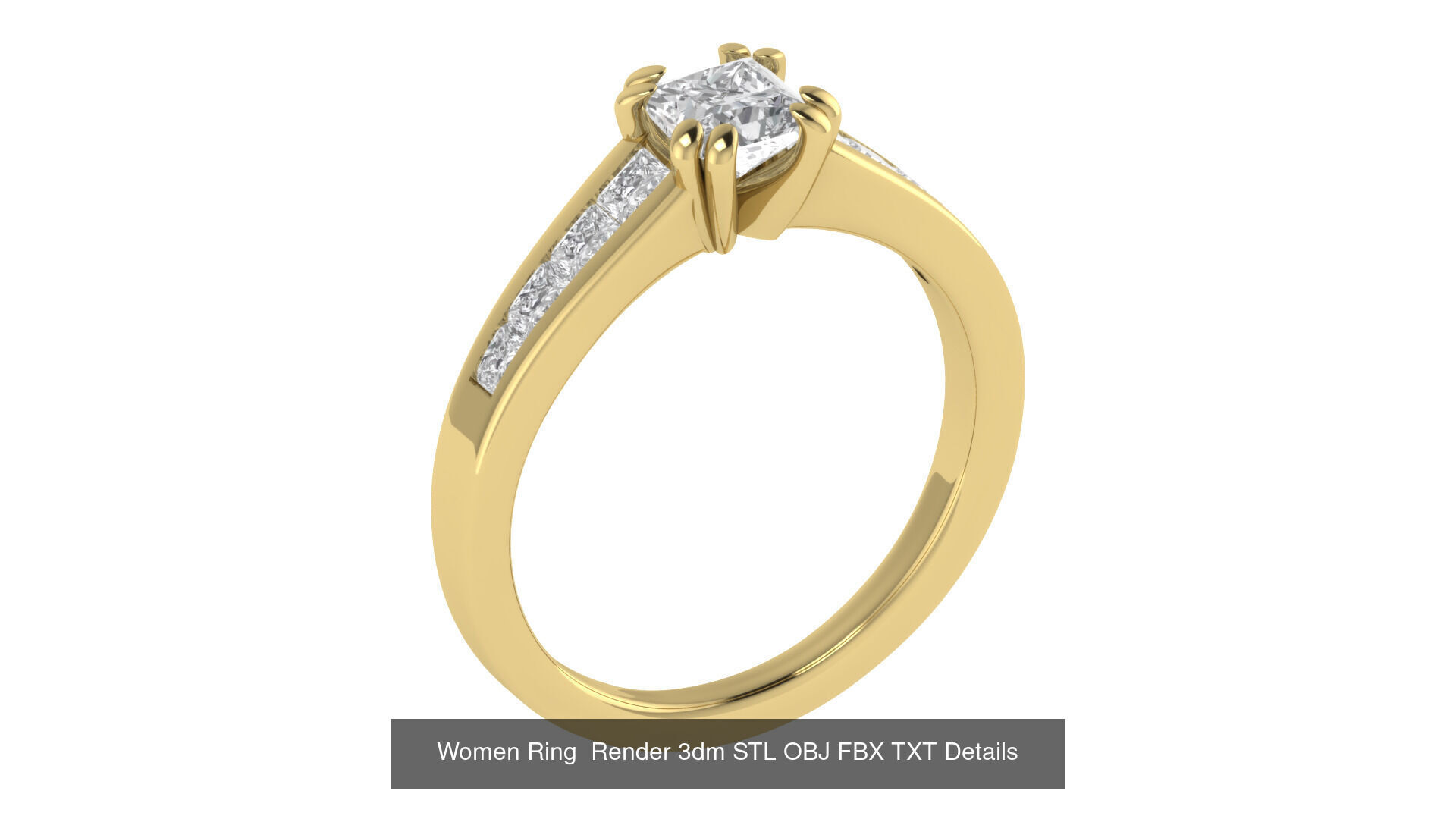 98 Women Ring Render 3dm STL OBJ FBX Details Collection _33