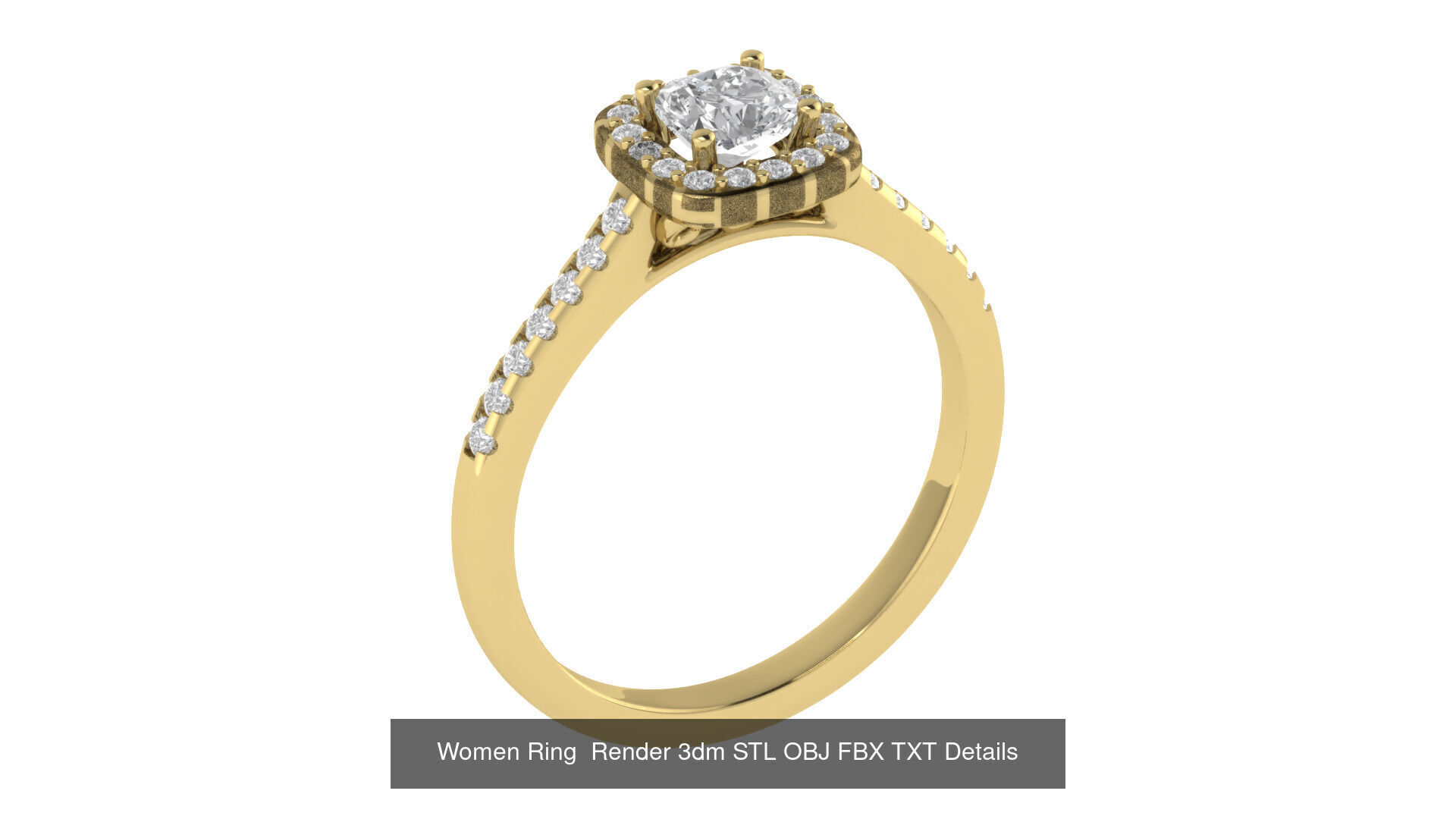 98 Women Ring Render 3dm STL OBJ FBX Details Collection _53