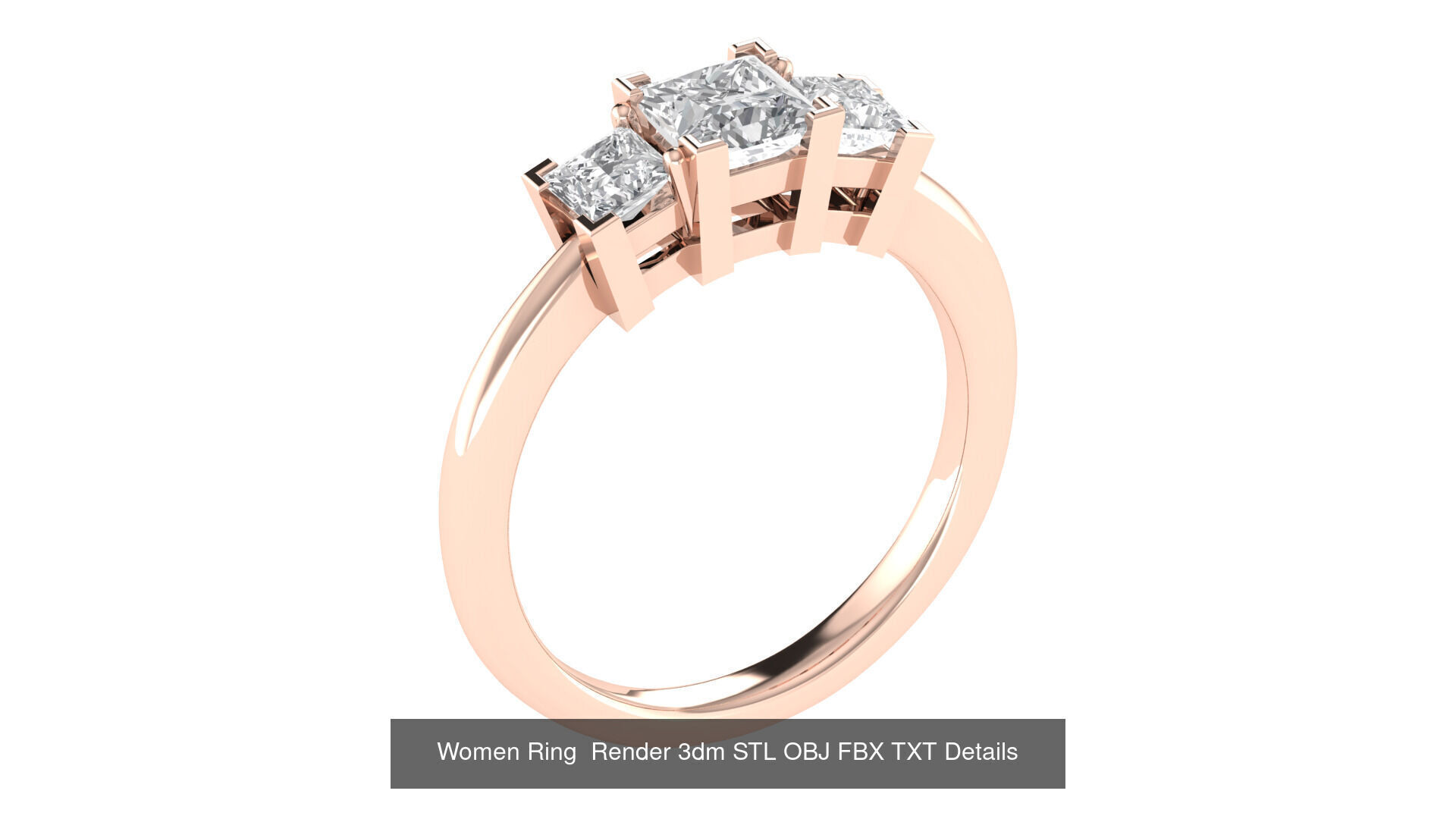 98 Women Ring Render 3dm STL OBJ FBX Details Collection _13