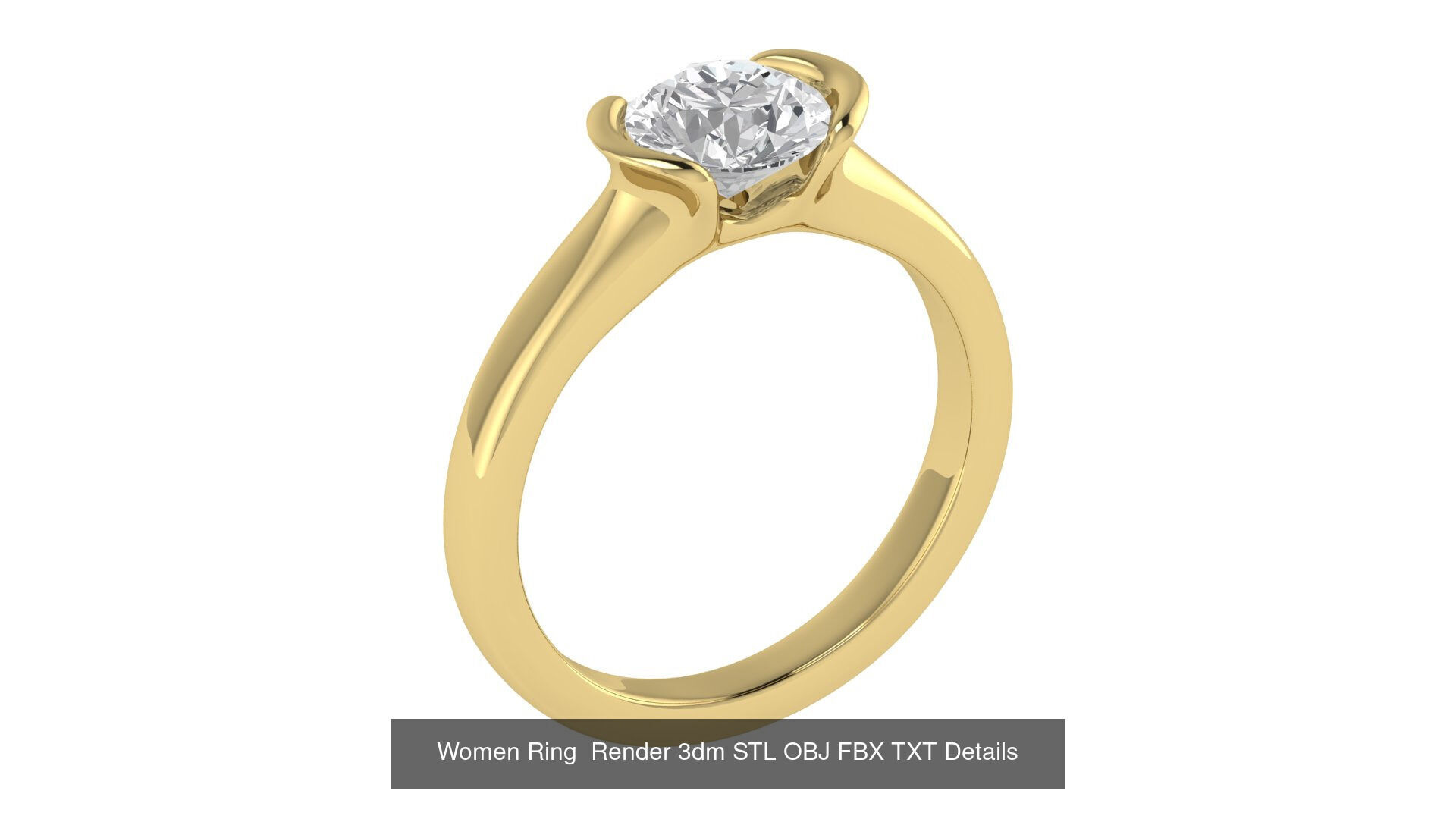 98 Women Ring Render 3dm STL OBJ FBX Details Collection _101