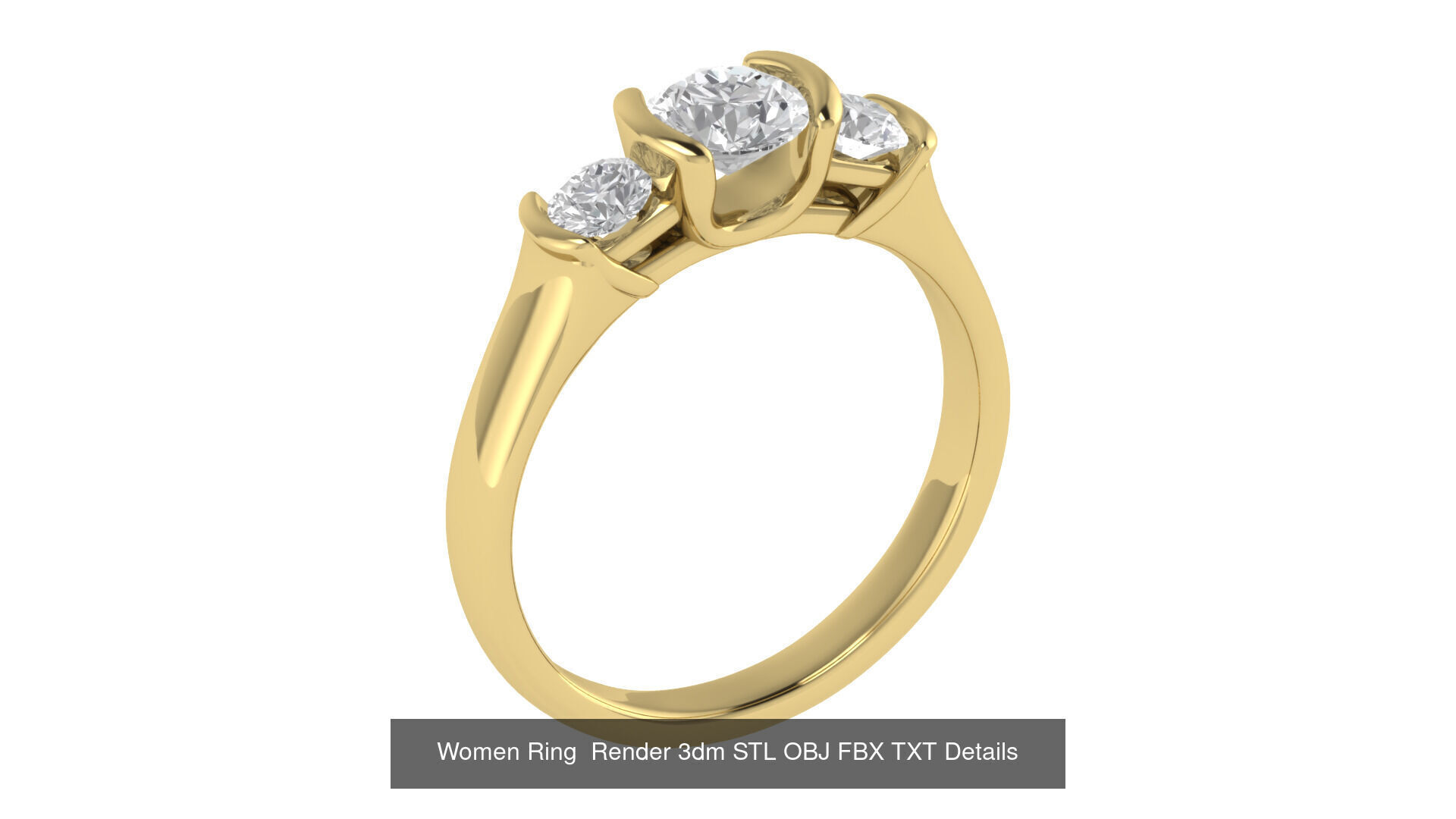 98 Women Ring Render 3dm STL OBJ FBX Details Collection _27