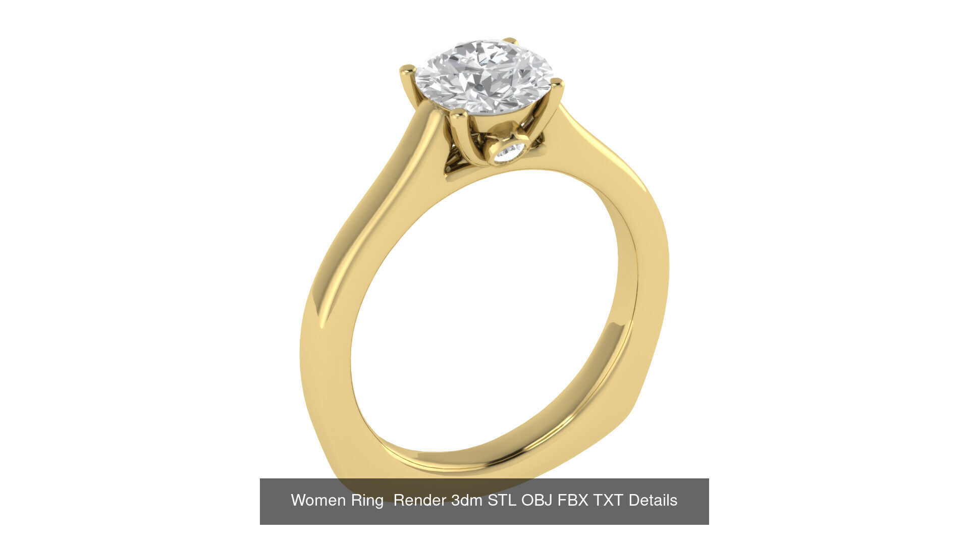98 Women Ring Render 3dm STL OBJ FBX Details Collection _103