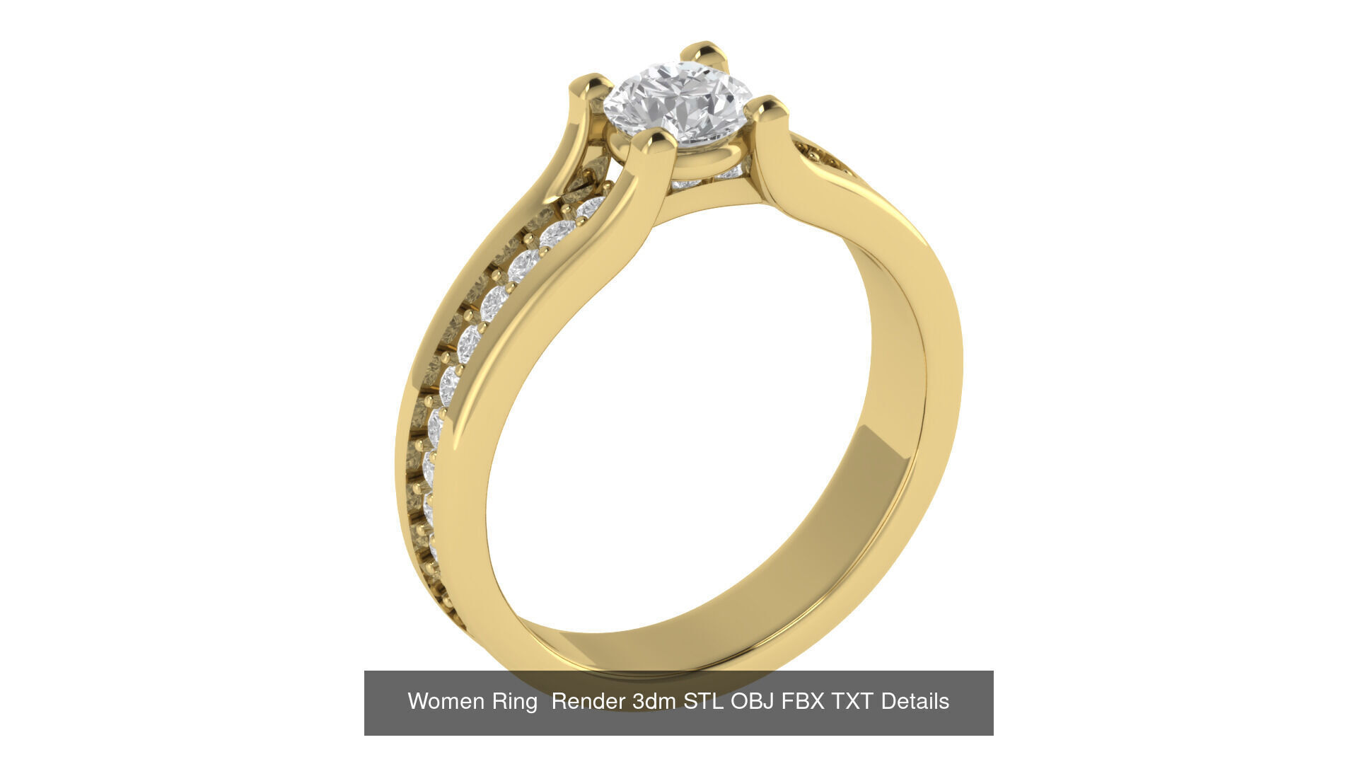 98 Women Ring Render 3dm STL OBJ FBX Details Collection _52