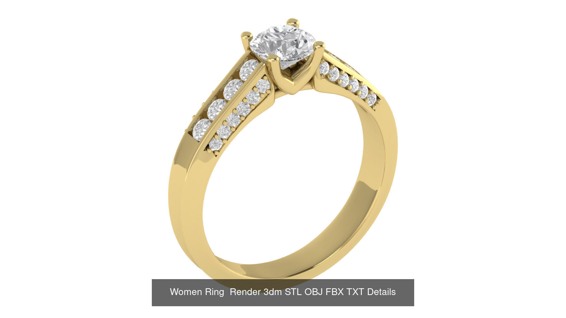 98 Women Ring Render 3dm STL OBJ FBX Details Collection _81
