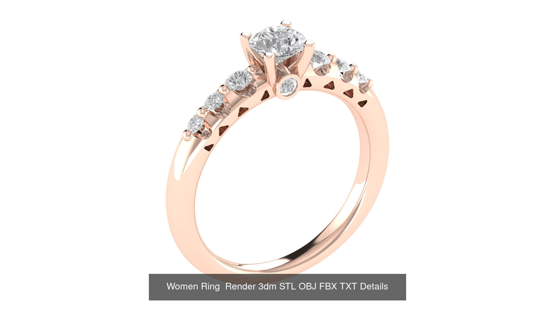 98 Women Ring Render 3dm STL OBJ FBX Details Collection _42