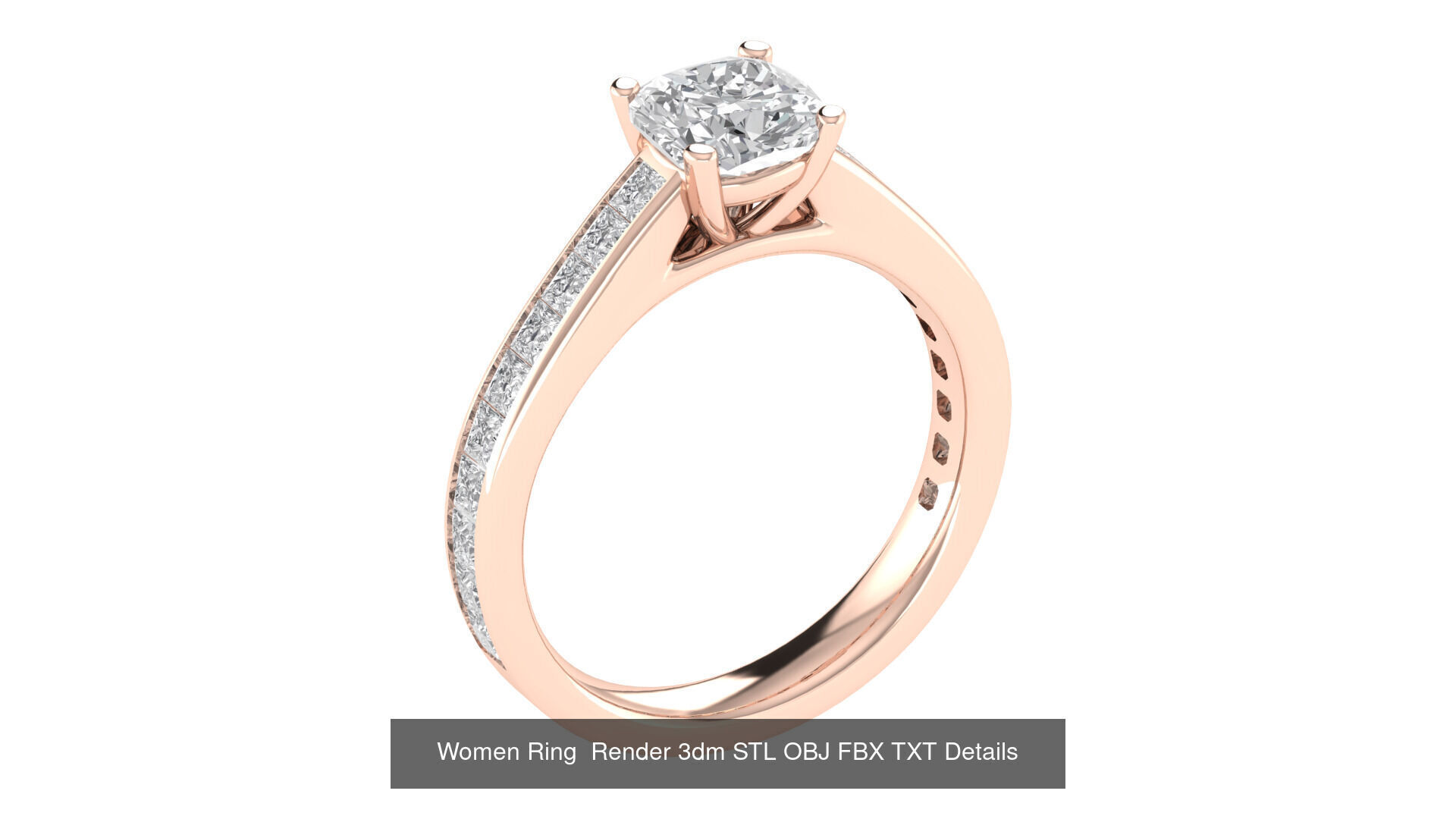 98 Women Ring Render 3dm STL OBJ FBX Details Collection _32