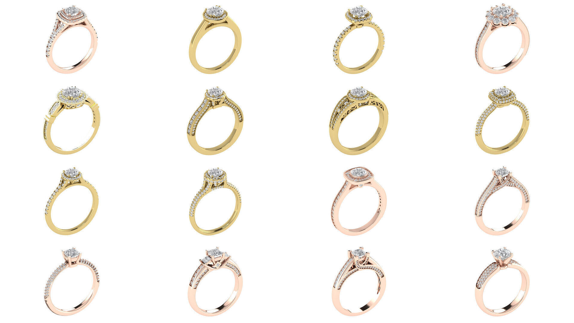 98 Women Ring Render 3dm STL OBJ FBX Details Collection _5