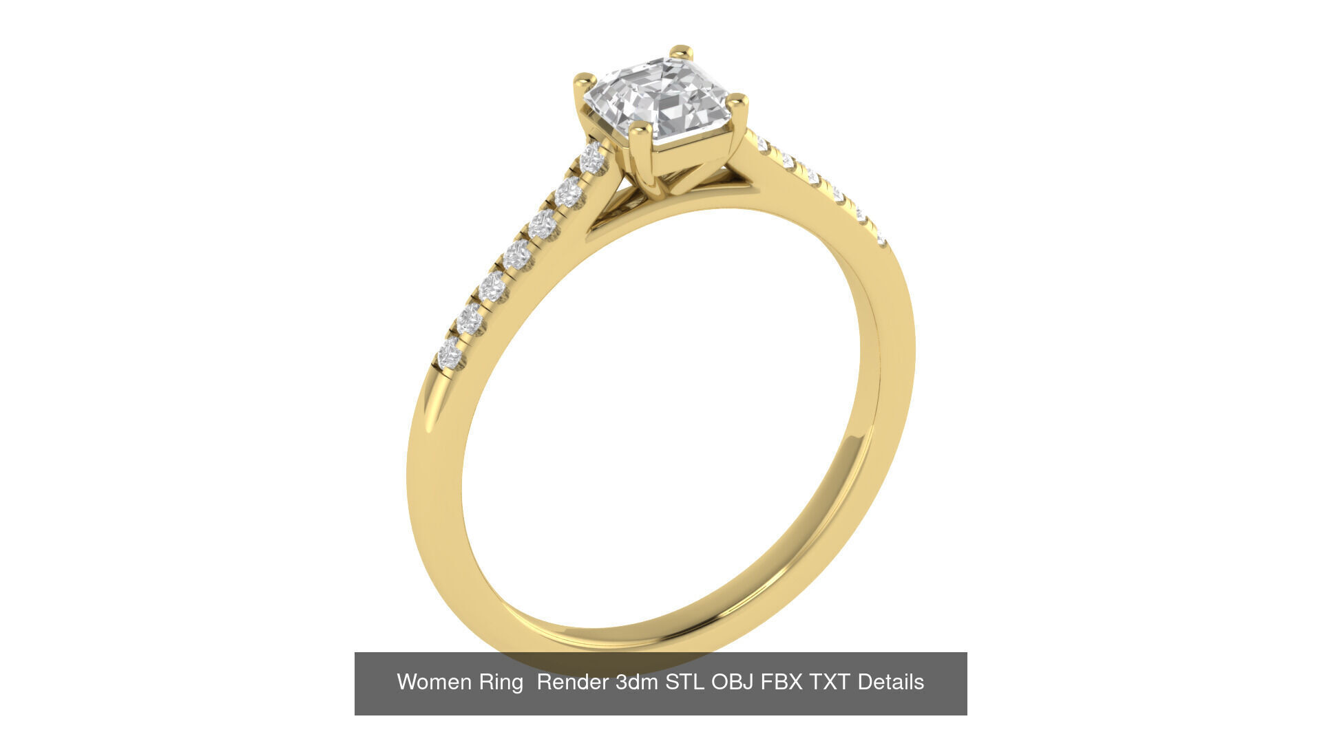 98 Women Ring Render 3dm STL OBJ FBX Details Collection _31