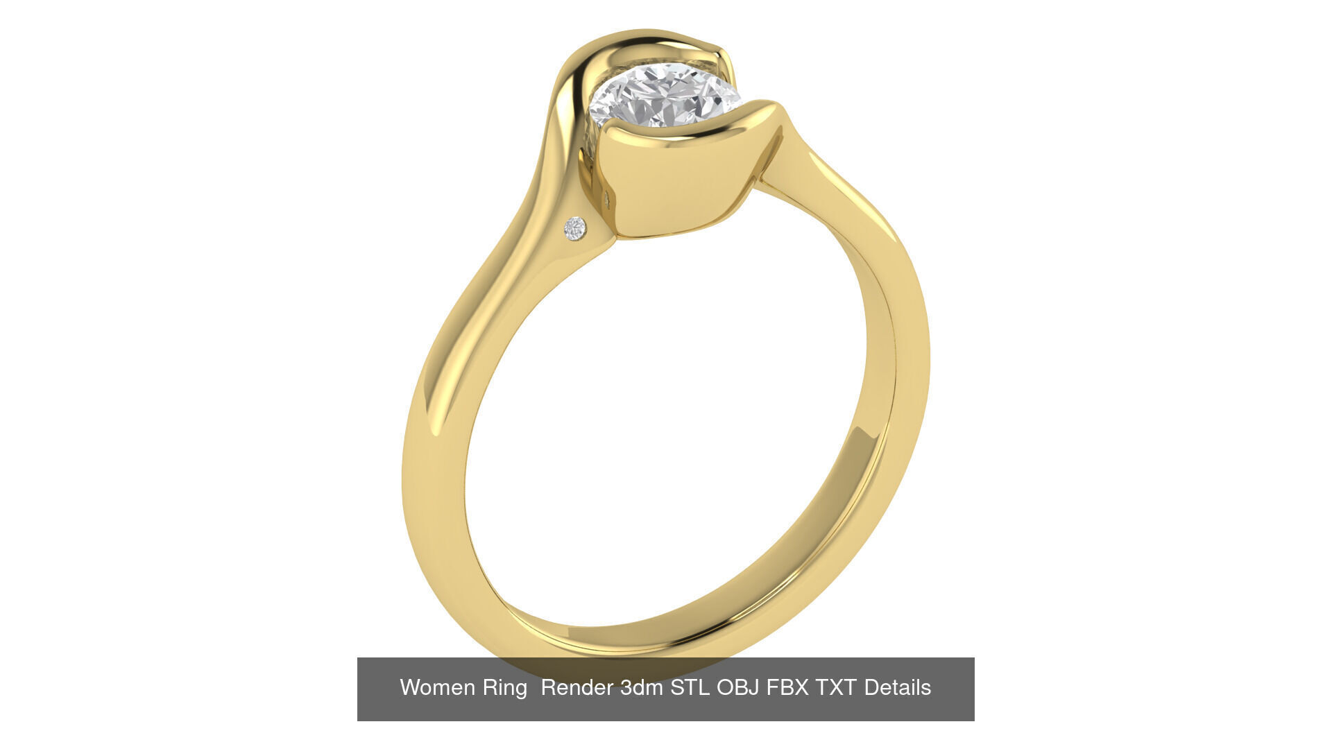 98 Women Ring Render 3dm STL OBJ FBX Details Collection _107