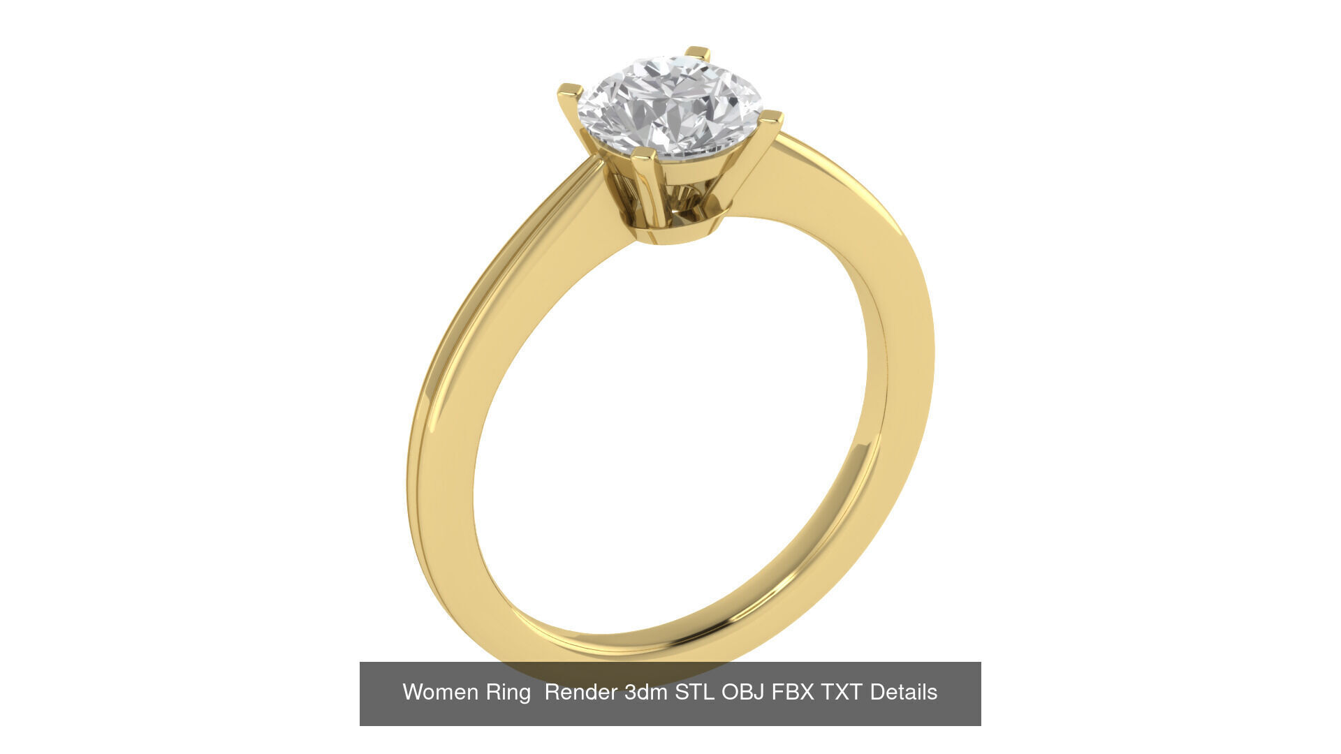 98 Women Ring Render 3dm STL OBJ FBX Details Collection _105