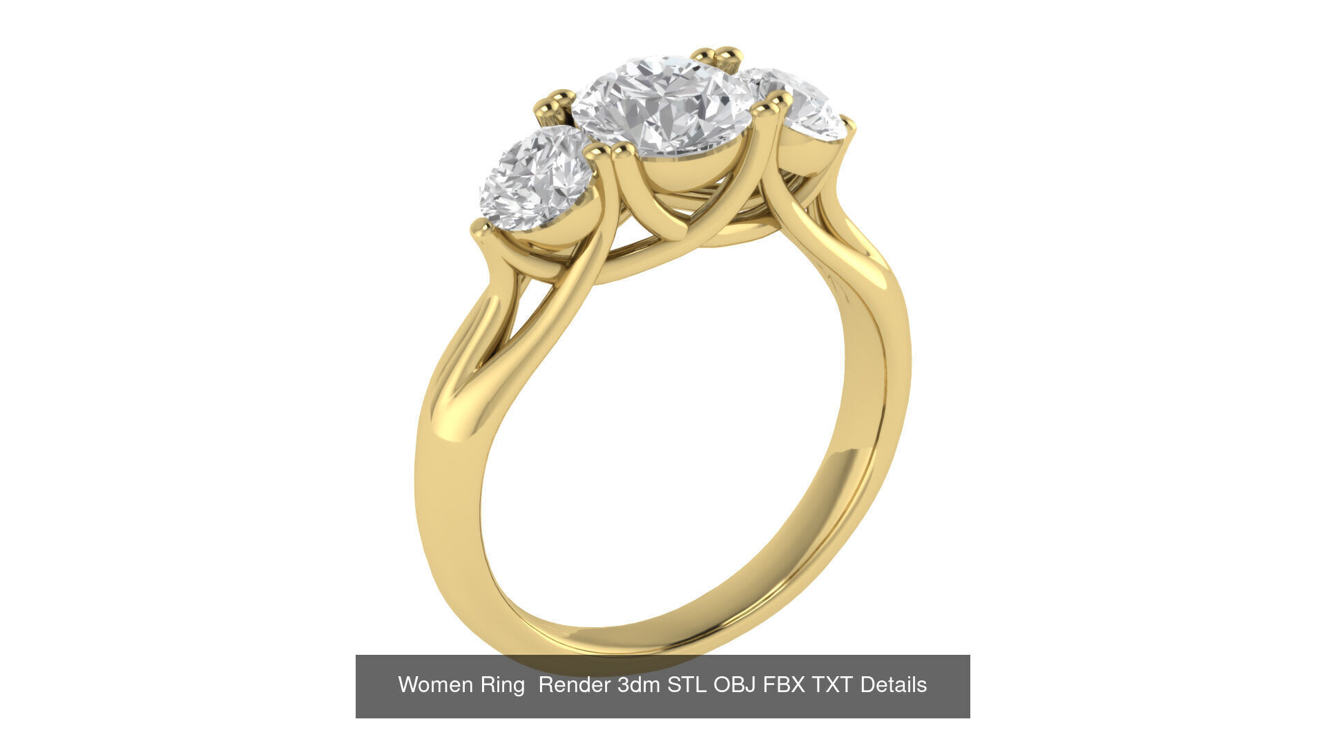 98 Women Ring Render 3dm STL OBJ FBX Details Collection _22