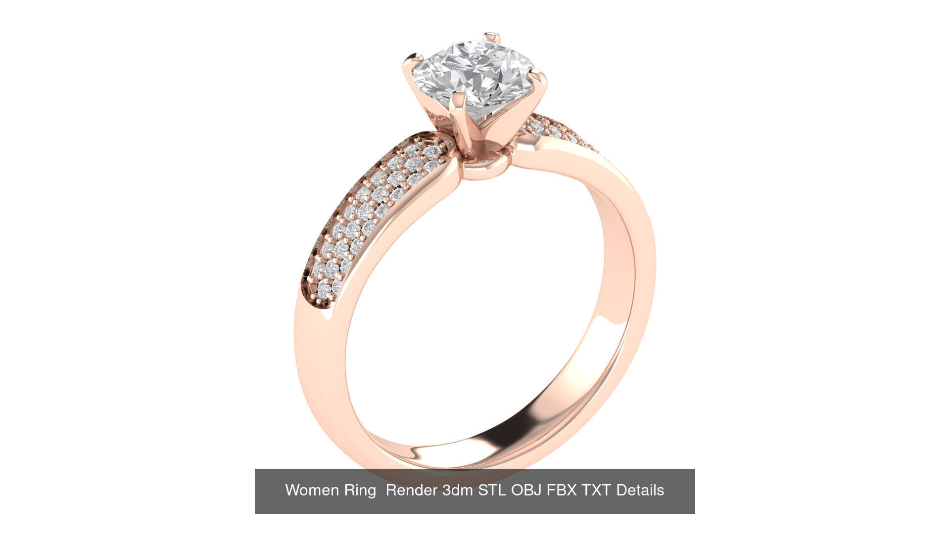98 Women Ring Render 3dm STL OBJ FBX Details Collection _76