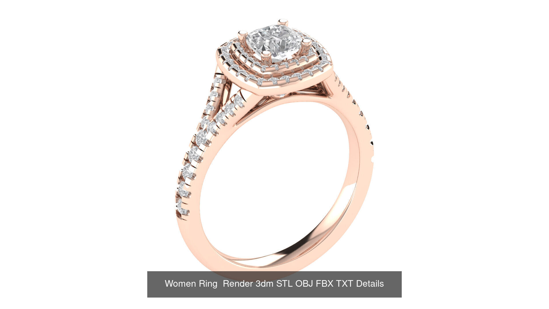 98 Women Ring Render 3dm STL OBJ FBX Details Collection _61