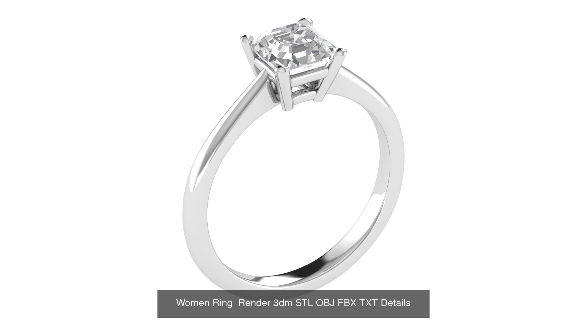 98 Women Ring Render 3dm STL OBJ FBX Details Collection _95