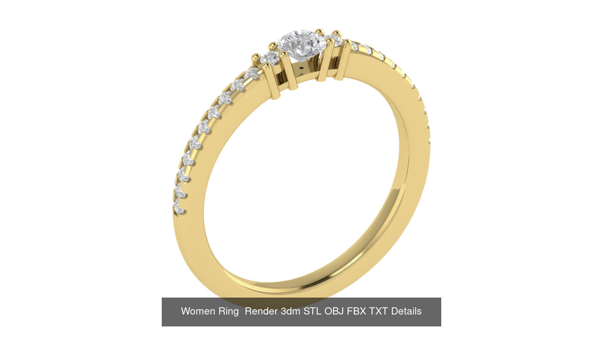 98 Women Ring Render 3dm STL OBJ FBX Details Collection _28