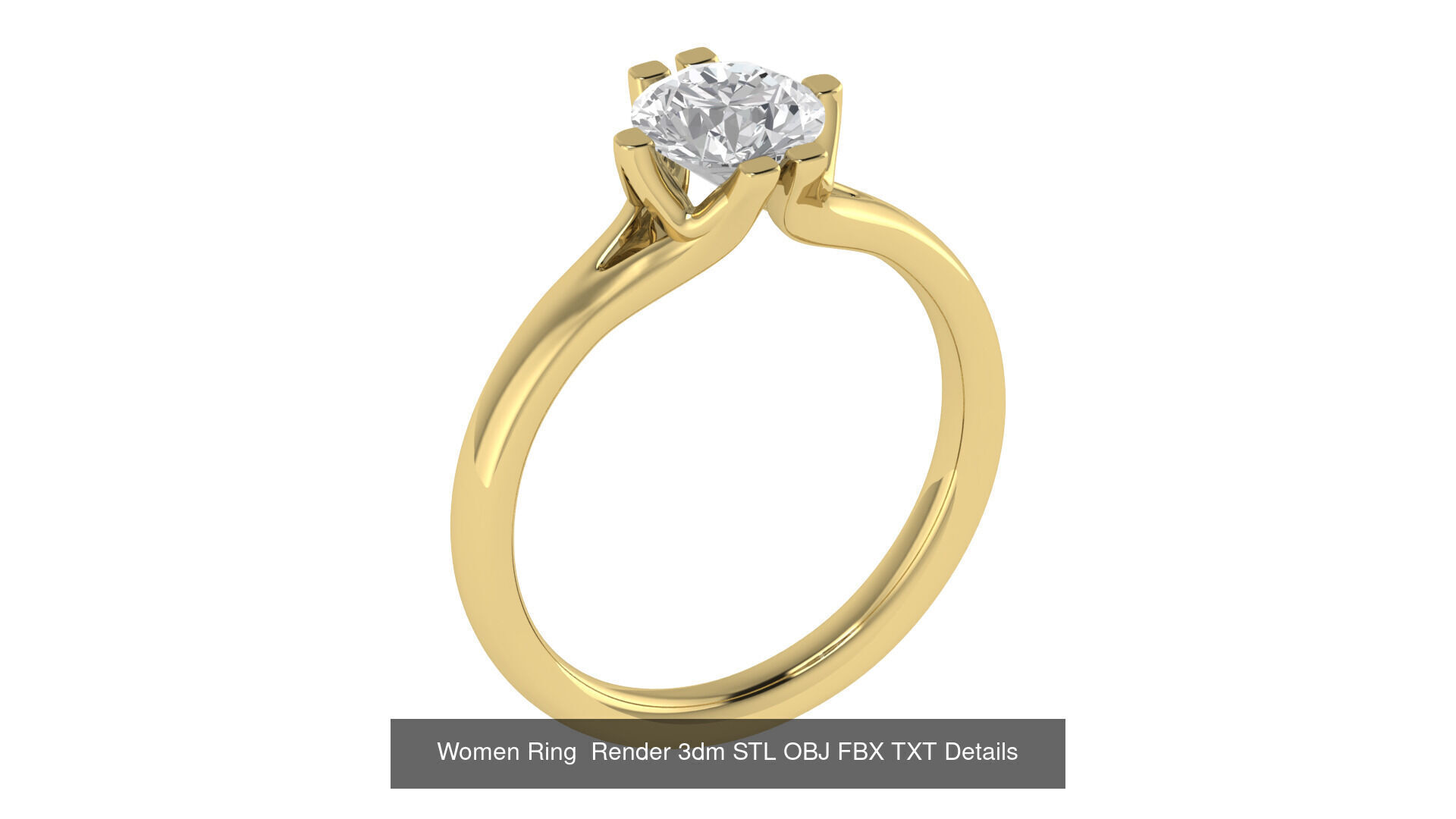 98 Women Ring Render 3dm STL OBJ FBX Details Collection _104