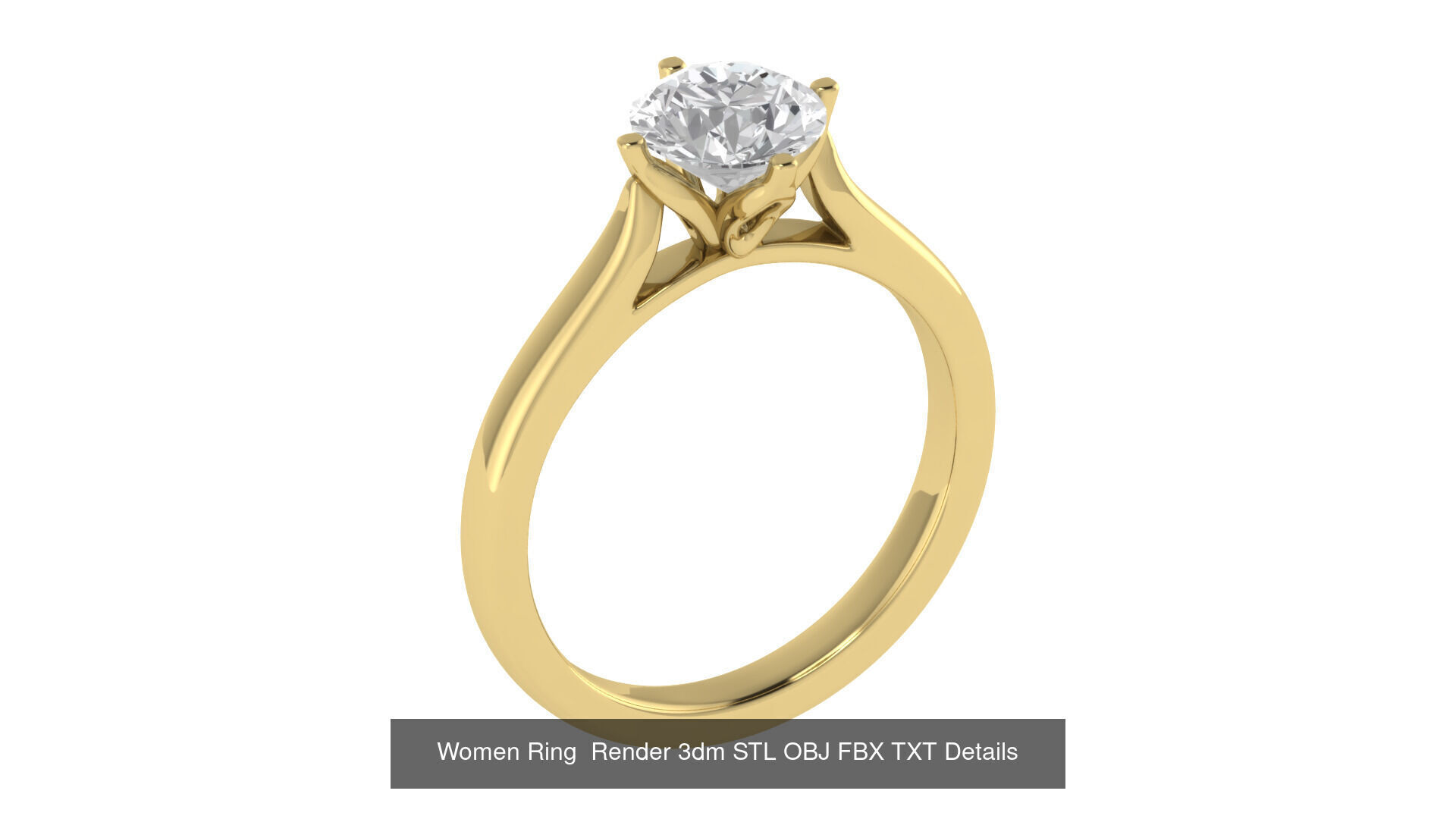 98 Women Ring Render 3dm STL OBJ FBX Details Collection _99