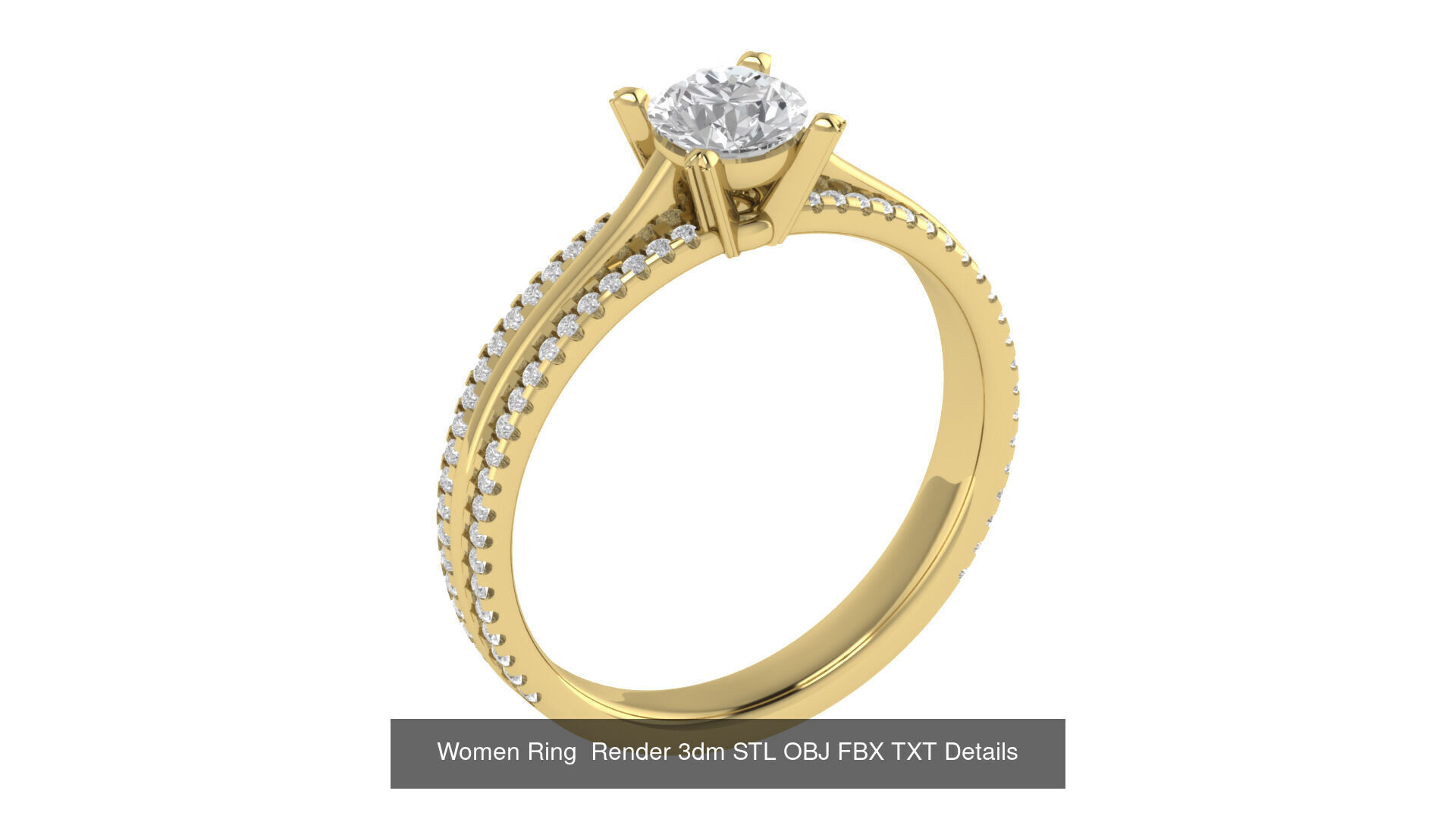98 Women Ring Render 3dm STL OBJ FBX Details Collection _82