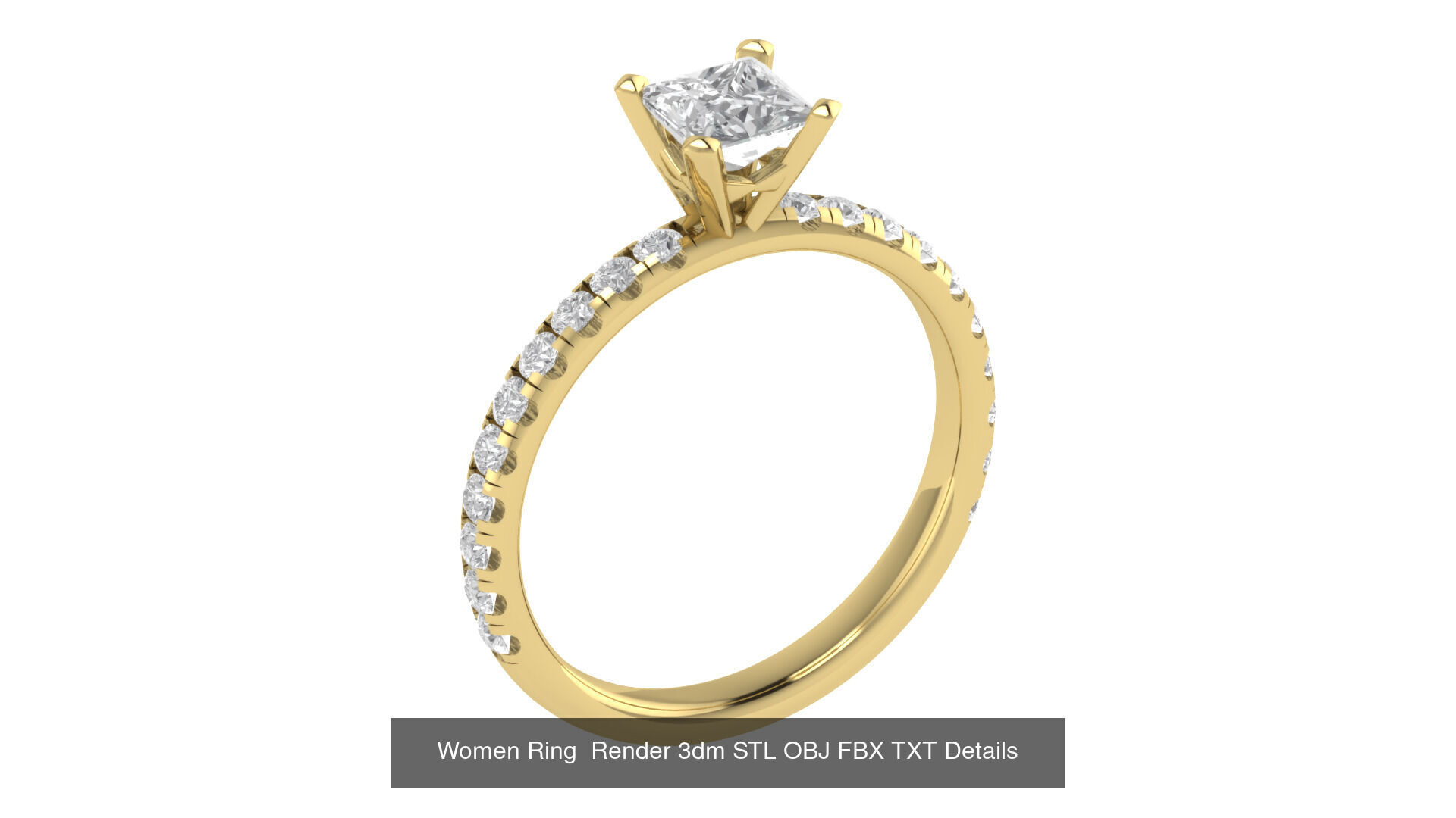 98 Women Ring Render 3dm STL OBJ FBX Details Collection _30