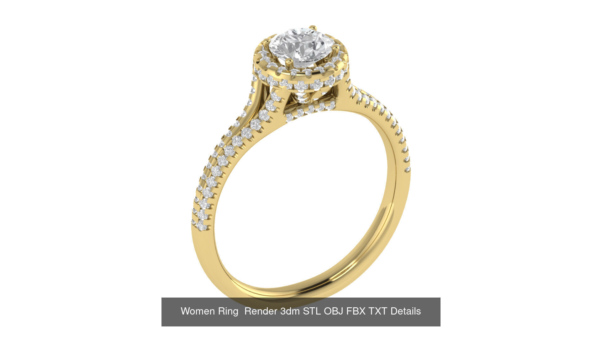 98 Women Ring Render 3dm STL OBJ FBX Details Collection _70