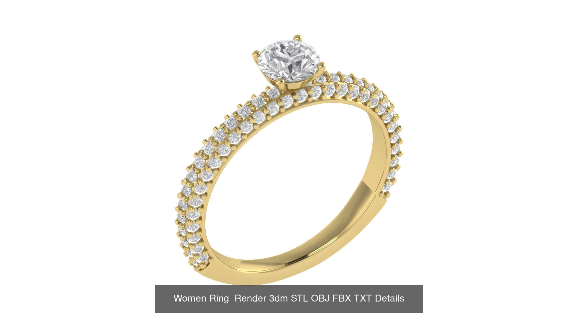 98 Women Ring Render 3dm STL OBJ FBX Details Collection _77