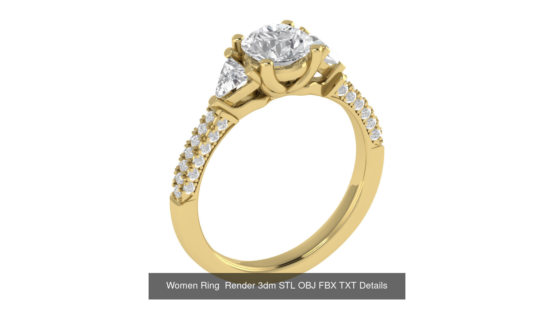 98 Women Ring Render 3dm STL OBJ FBX Details Collection _18