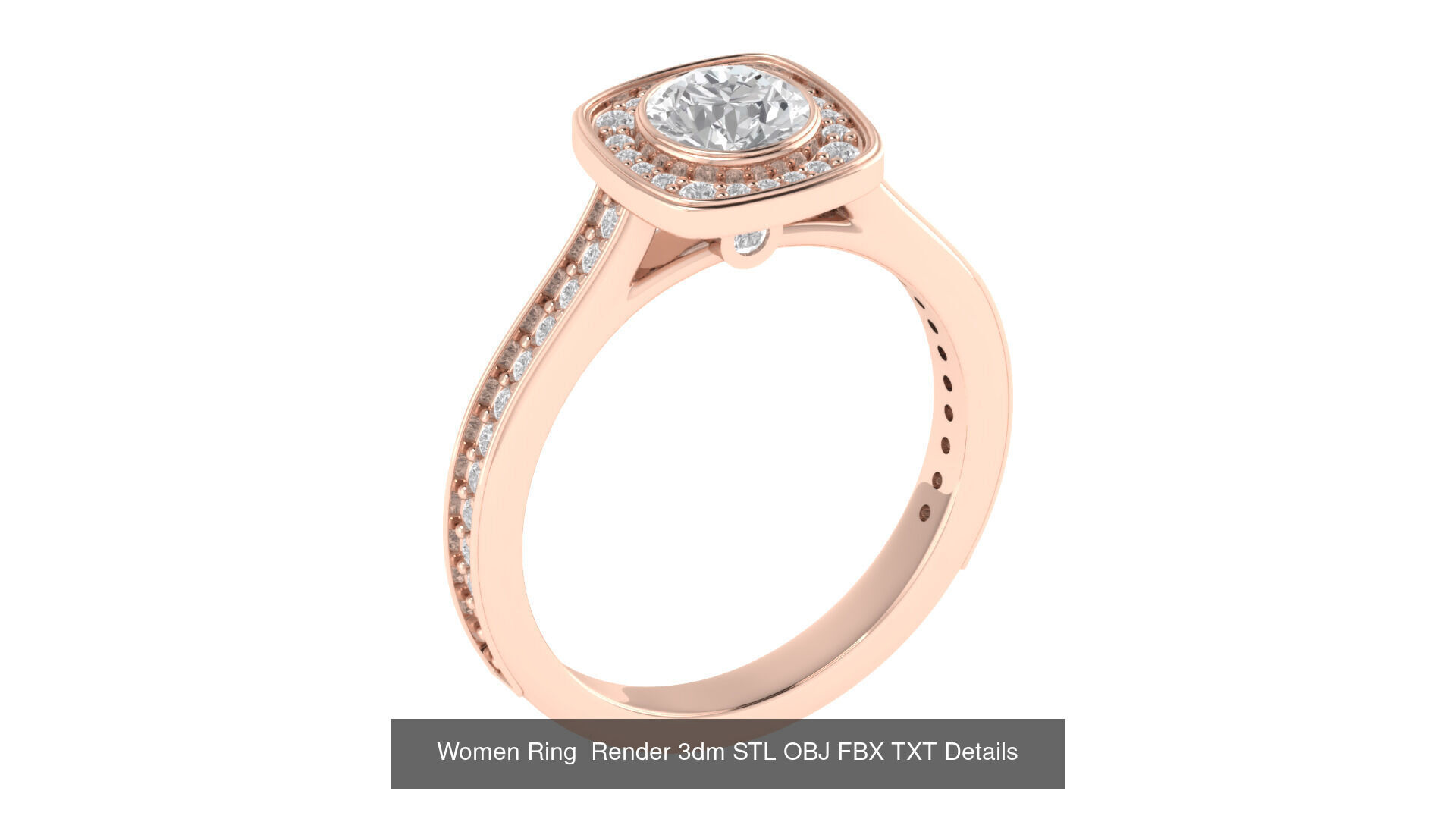 98 Women Ring Render 3dm STL OBJ FBX Details Collection _71