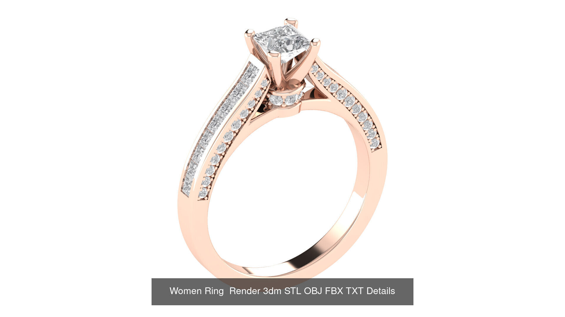 98 Women Ring Render 3dm STL OBJ FBX Details Collection _37