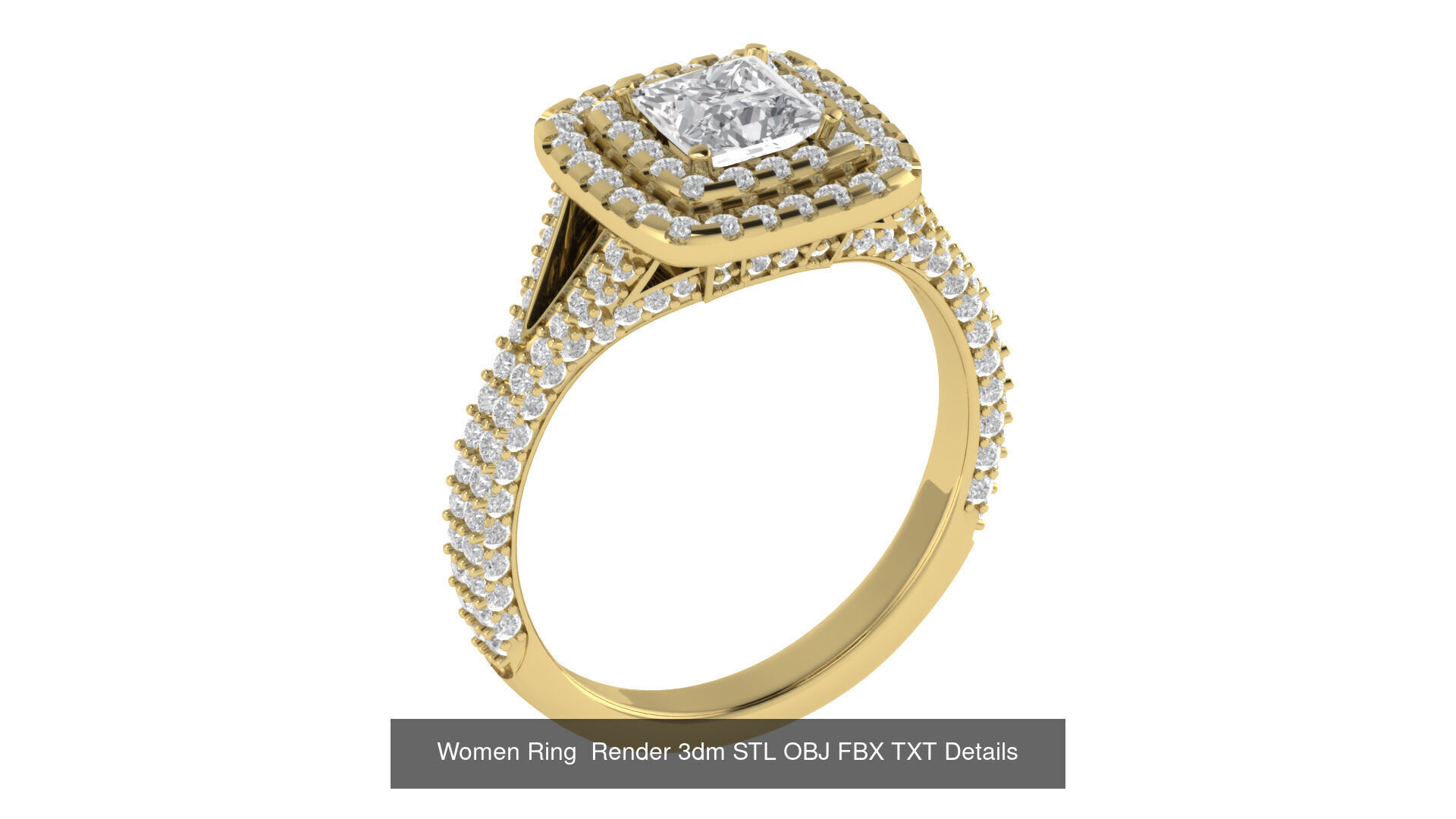 98 Women Ring Render 3dm STL OBJ FBX Details Collection _110