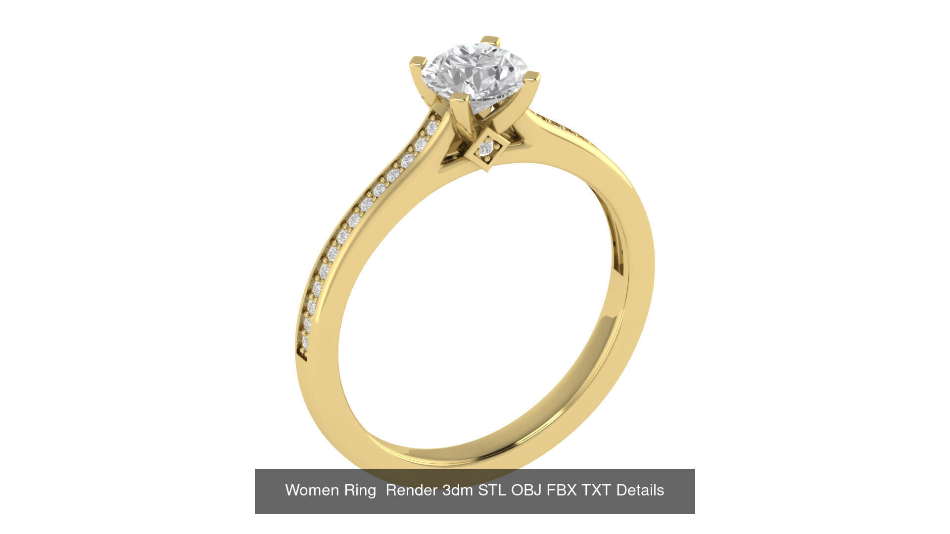 98 Women Ring Render 3dm STL OBJ FBX Details Collection _29
