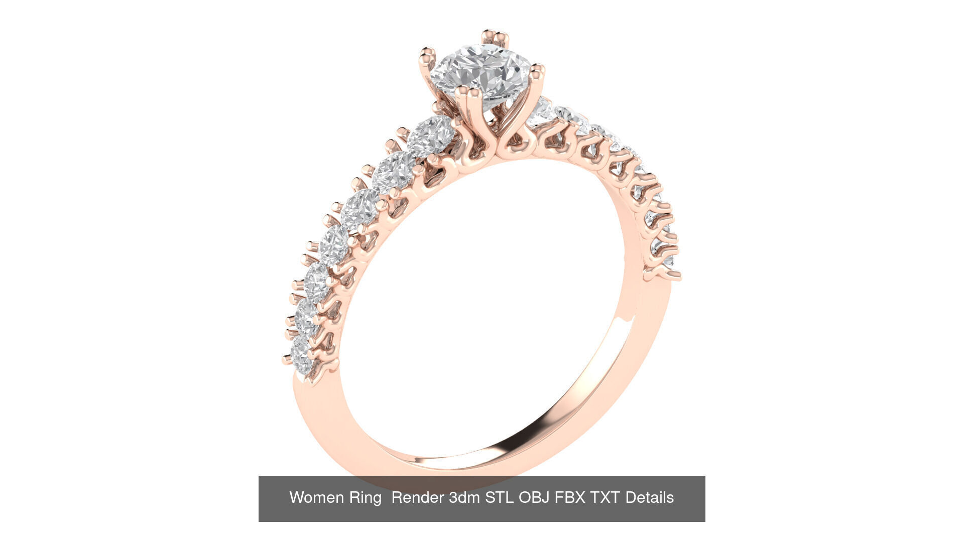 98 Women Ring Render 3dm STL OBJ FBX Details Collection _47