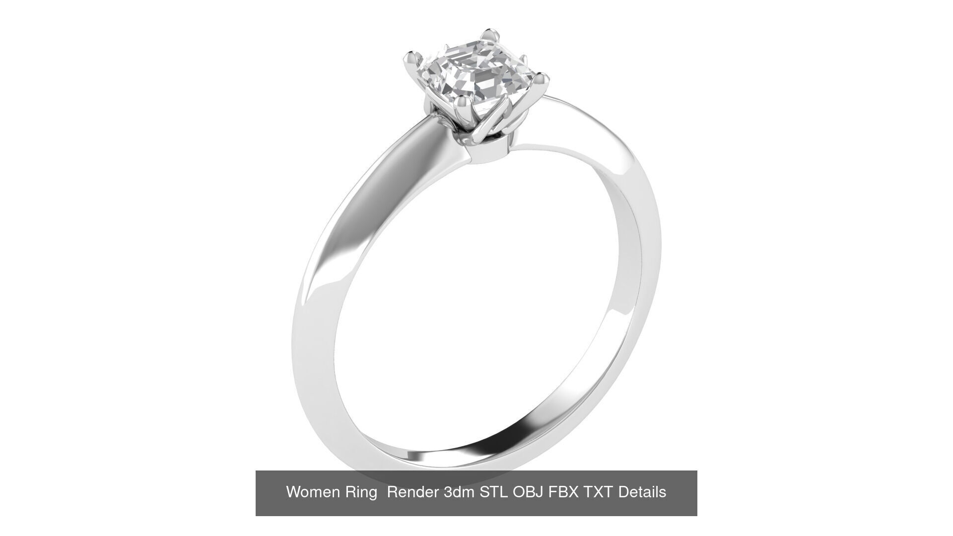 98 Women Ring Render 3dm STL OBJ FBX Details Collection _96