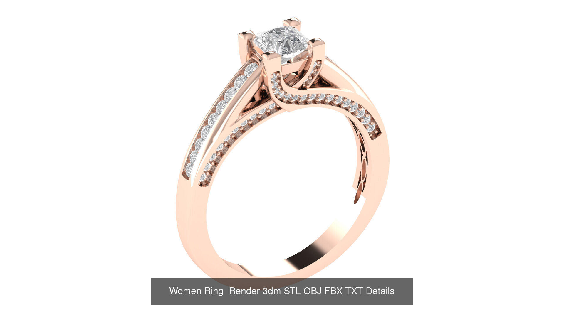98 Women Ring Render 3dm STL OBJ FBX Details Collection _75